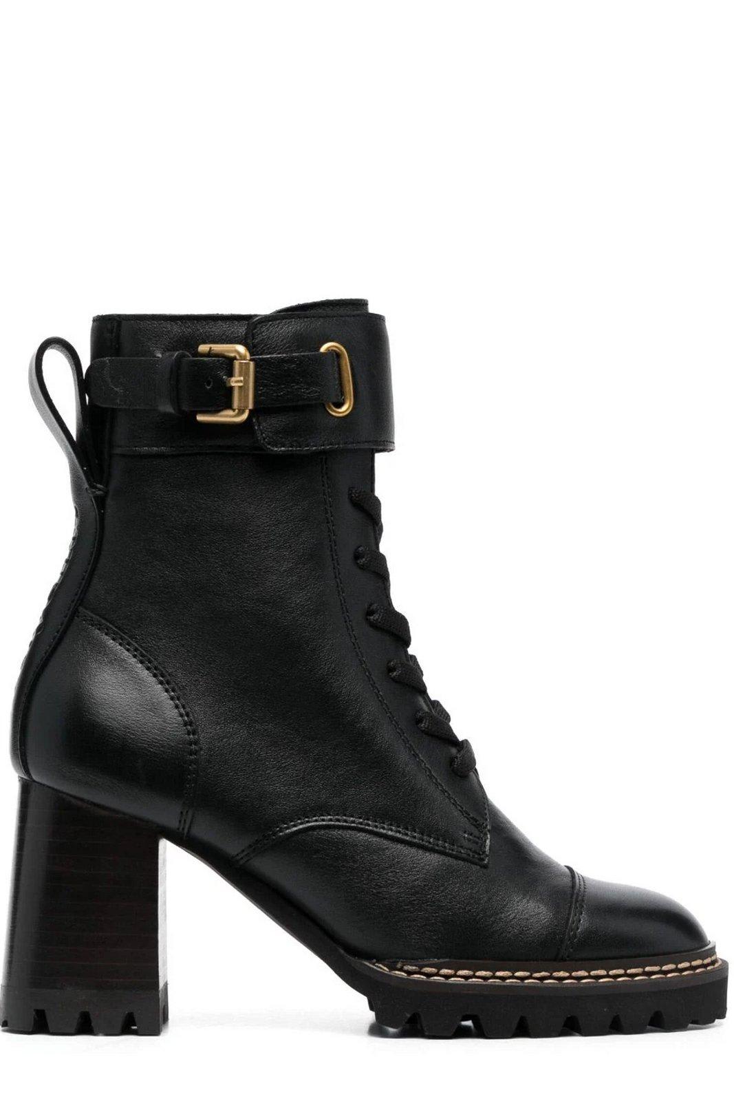 See By Chloé Mallory Heeled Ankle Boots In Nero