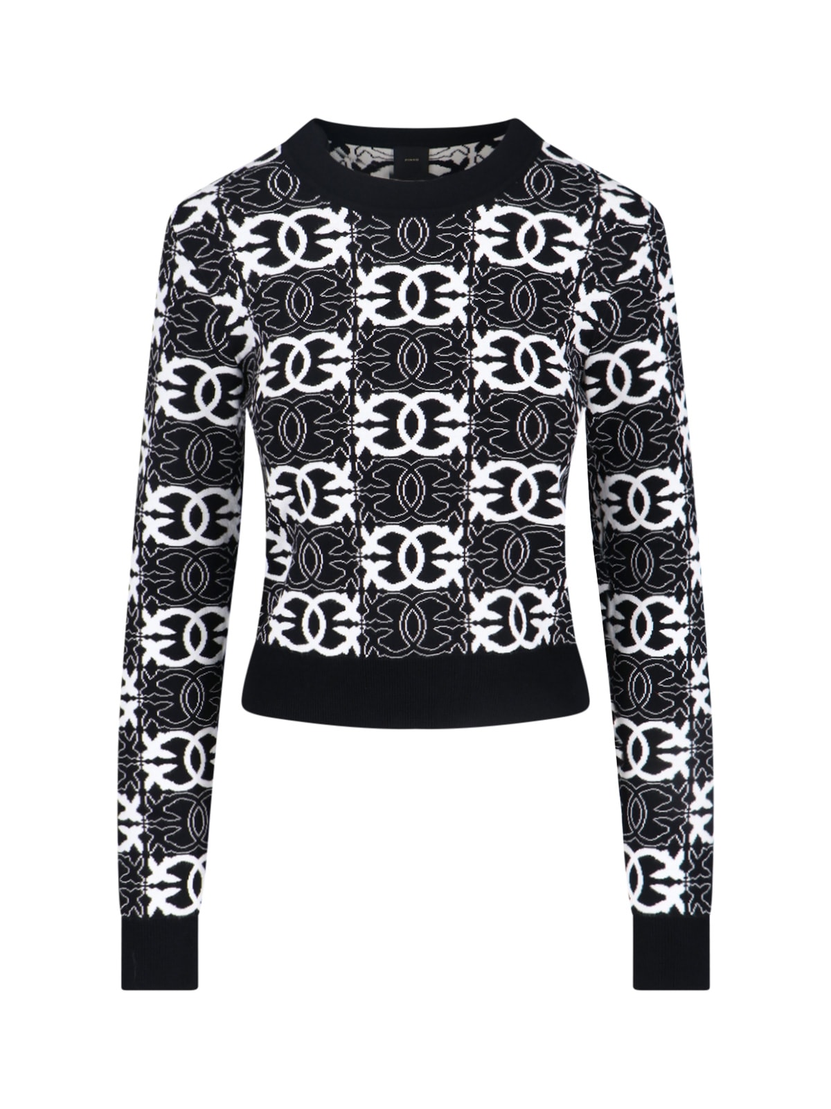 Pinko Love Birds Sweater In Black