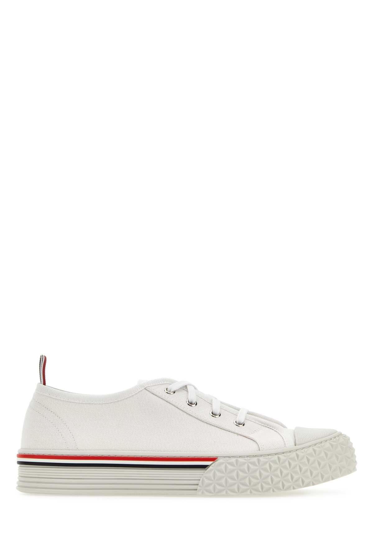 White Canvas Collegiate Sneakers