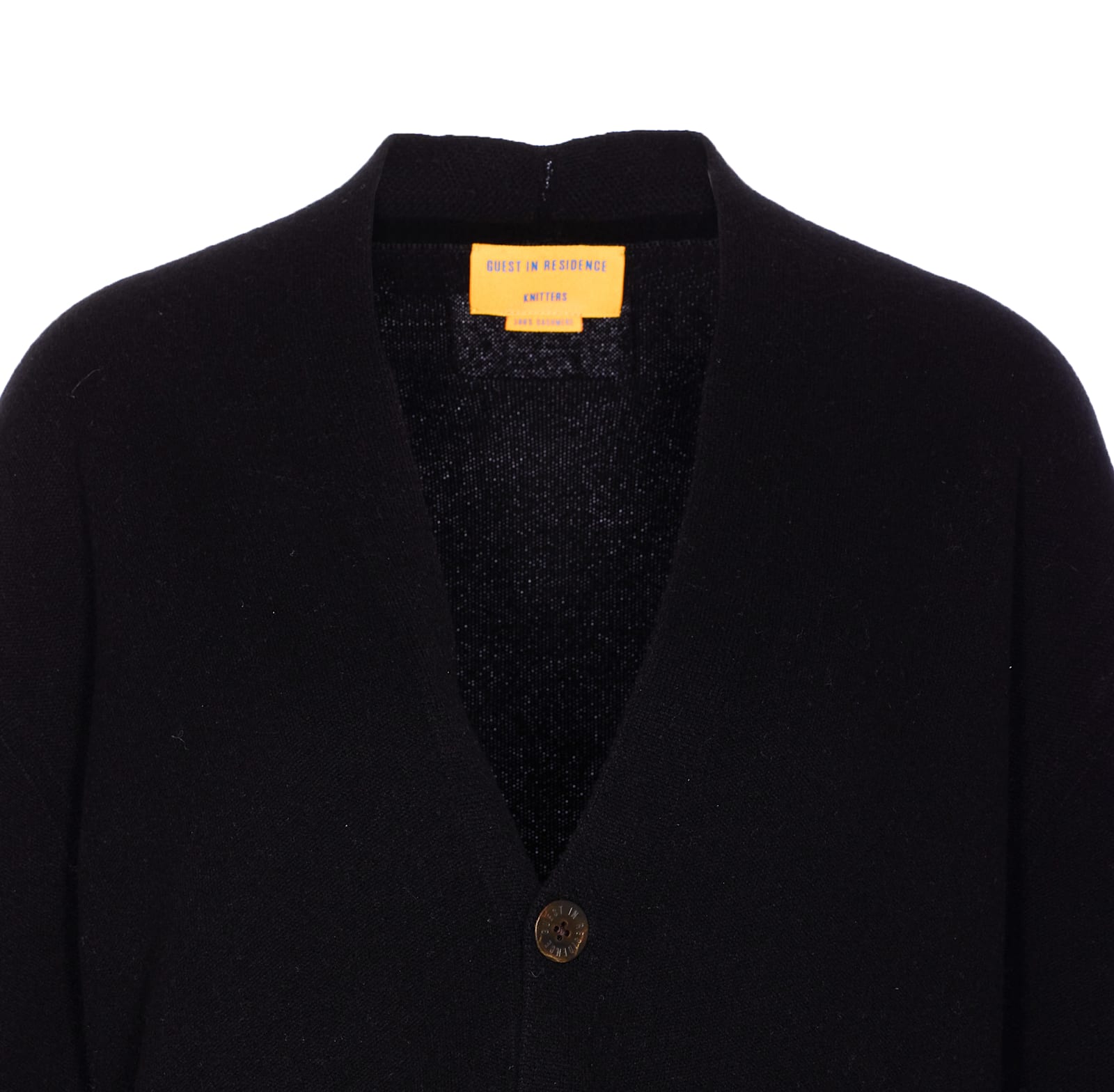 Guest In Residence Womens Black Everywear V-neck Cashmere Cardigan In Black