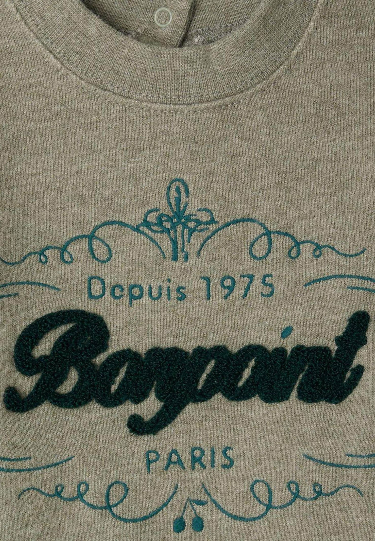 Bonpoint Grey Sweatshirt For Baby Boy With Logo In Gray