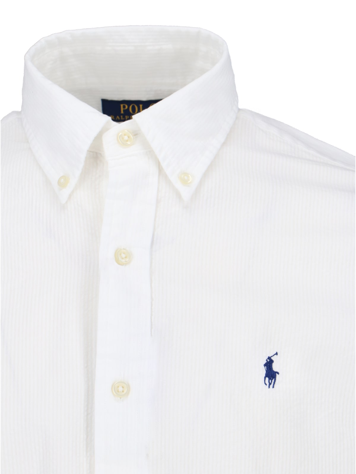 Shop Polo Ralph Lauren Seersucker Shirt In White