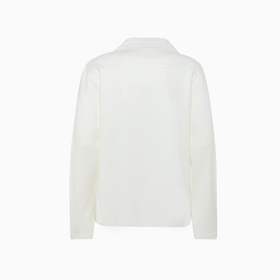 Shop Courrèges Courreges Long Sleeve Polo Shirt In White