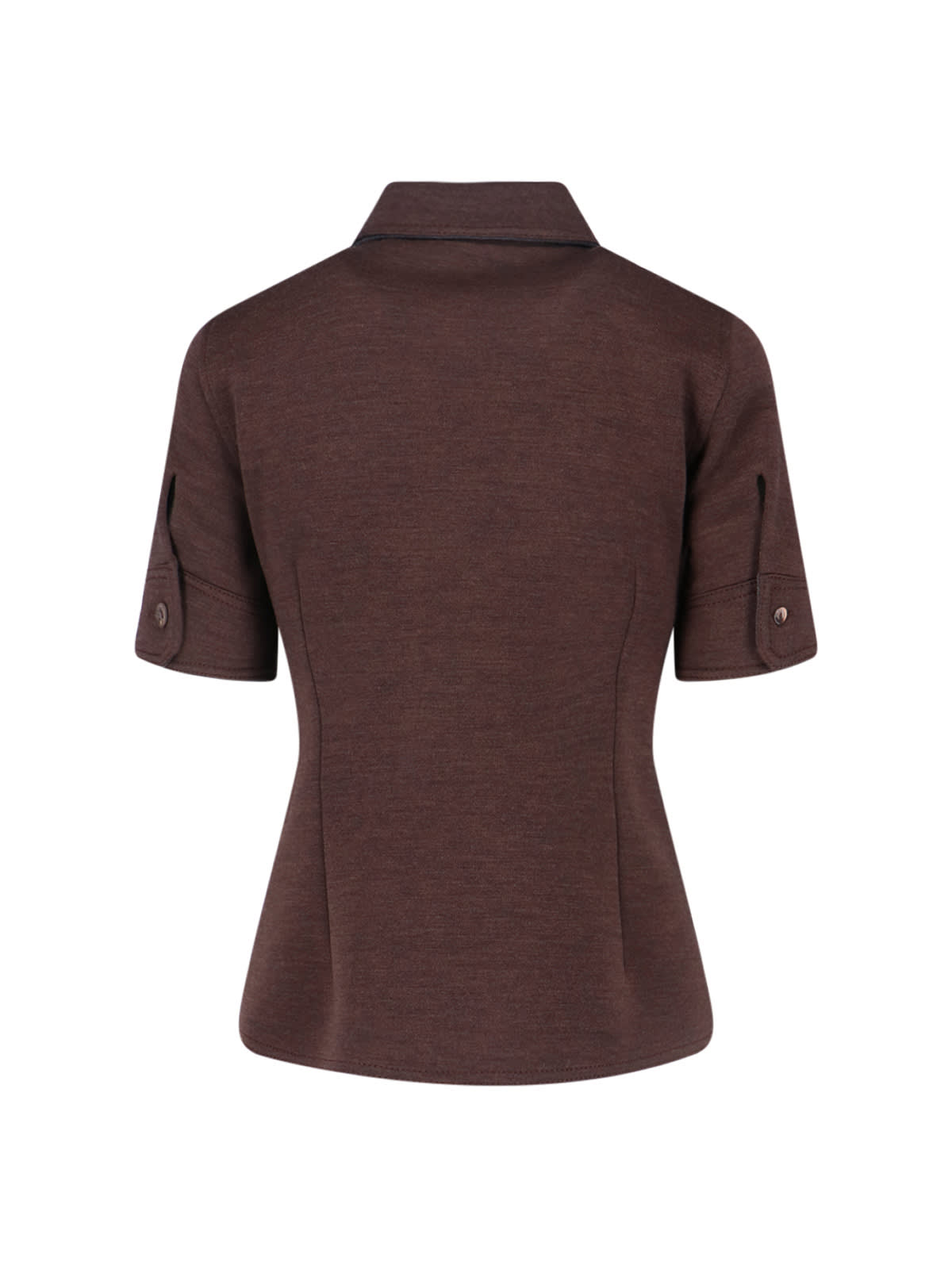 Gucci L-blend Jersey Shirt In Burgundy