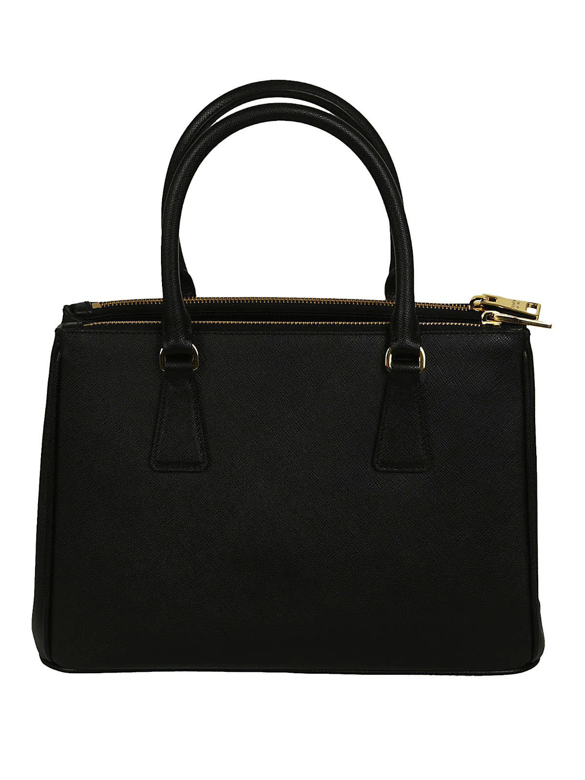 logo-plaque leather tote bag Nero