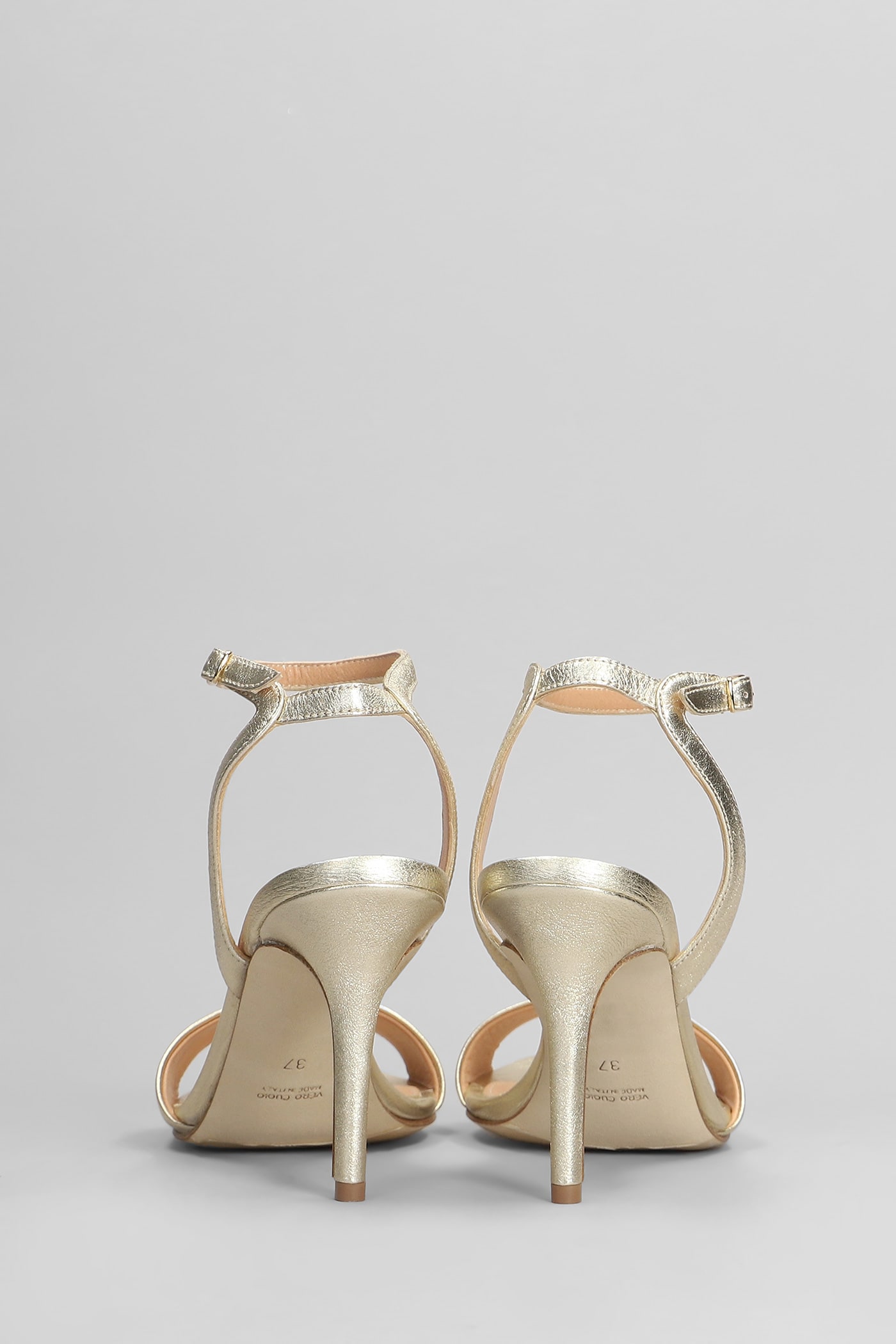 The Seller Sandals In Platinum Leather