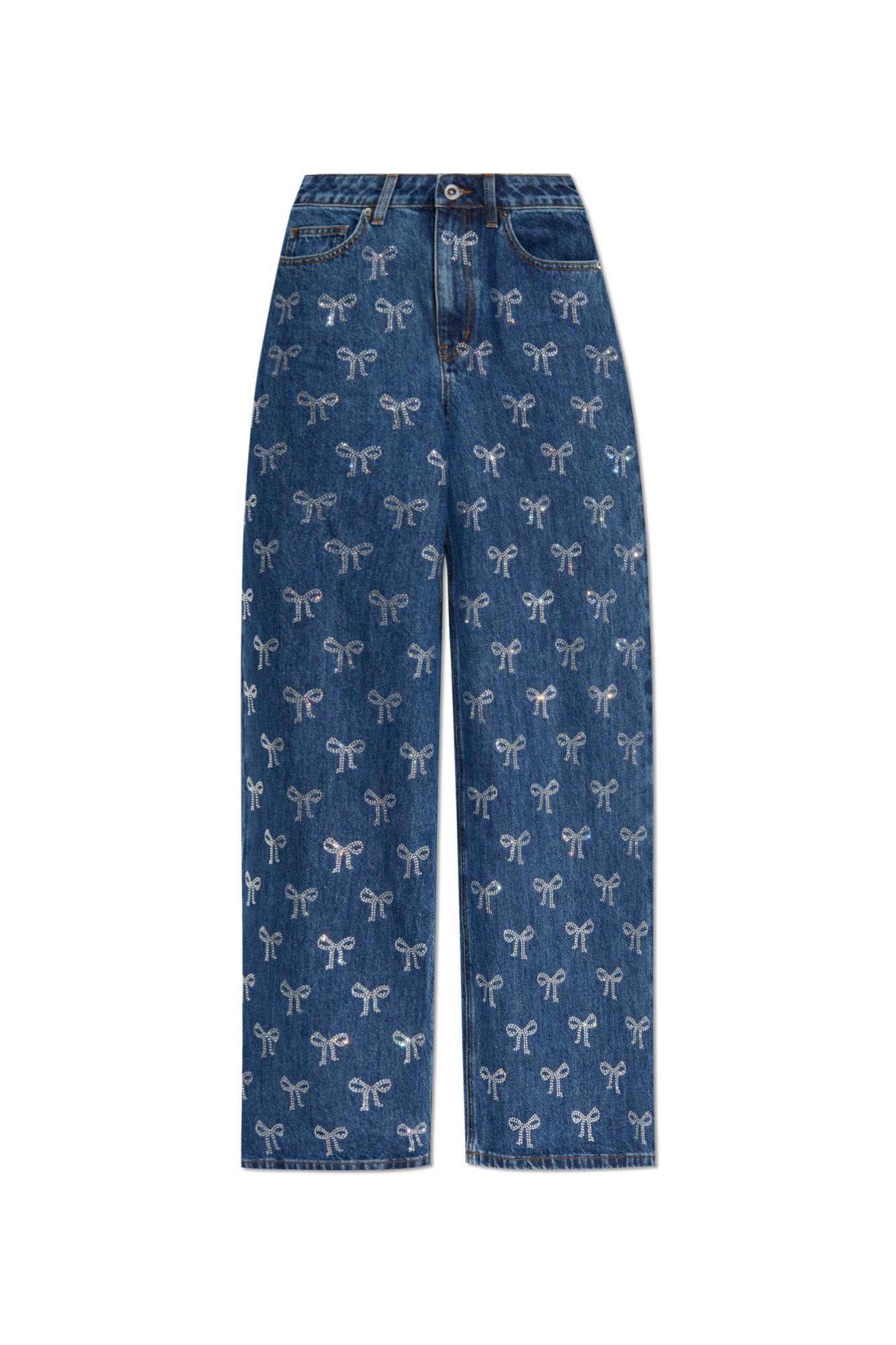 Decorated Straight Leg Jeans