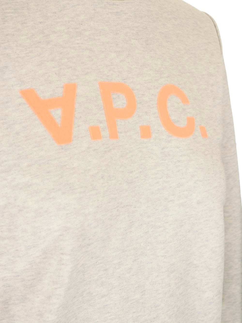 Apc A.p.c. Sweatshirt With Logo In Grey