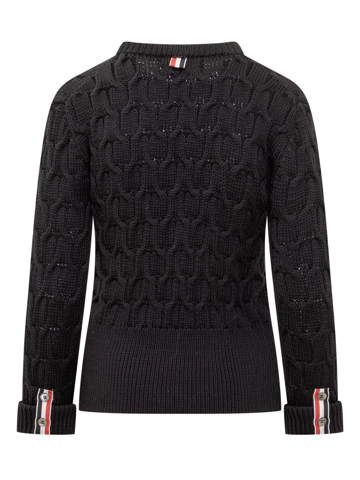 Shop Thom Browne Crewneck Pullover In Navy