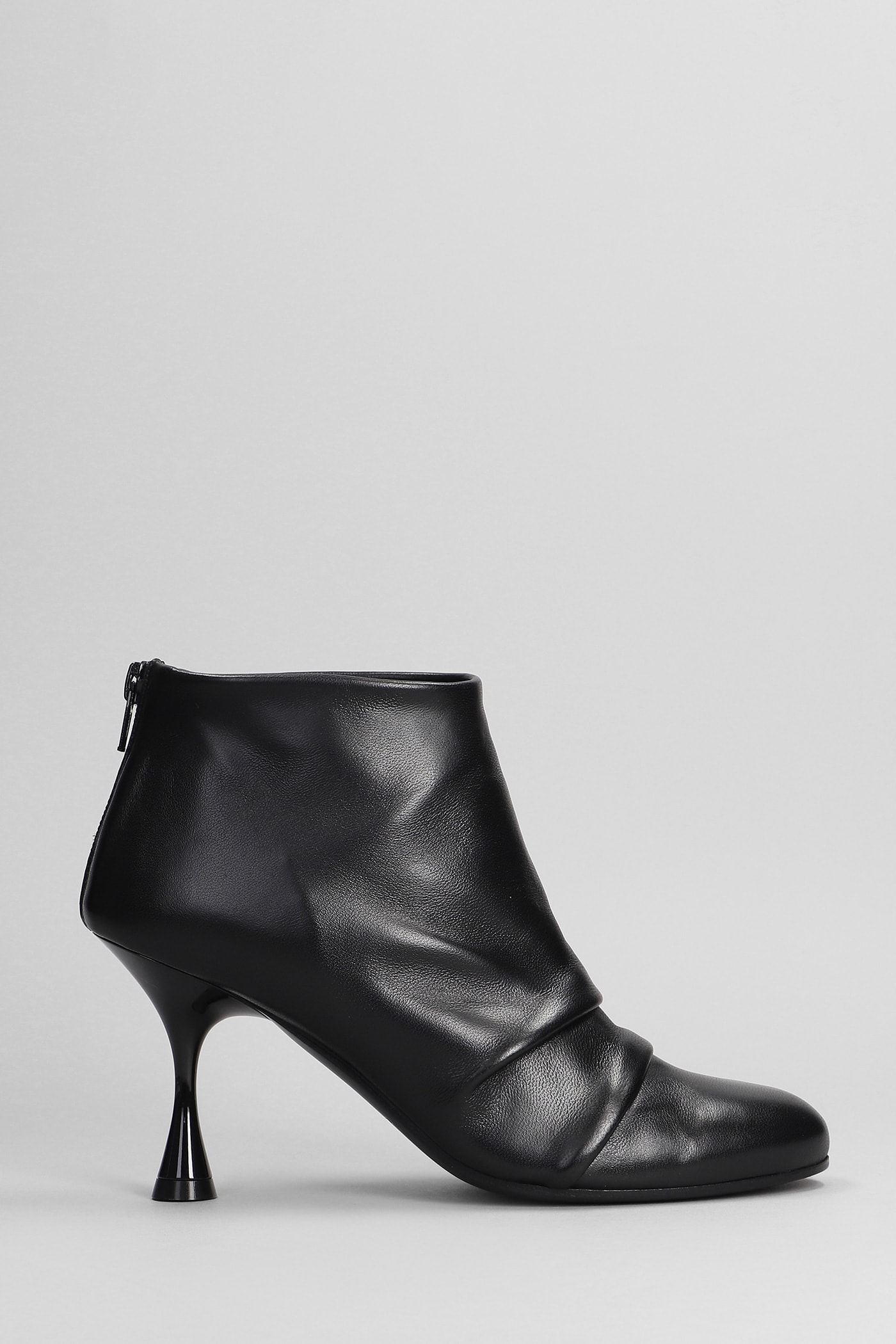 Shop Marc Ellis High Heels Ankle Boots In Black Leather