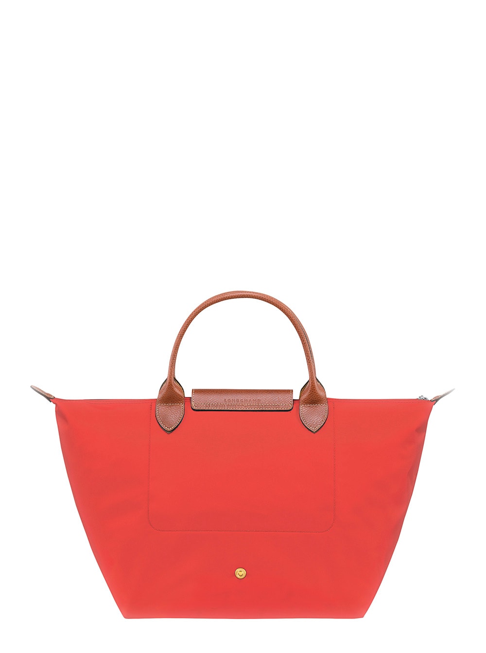 Longchamp 'le Pilage Original' Red Medium Handbag With Embossed Logo On The Front In Red
