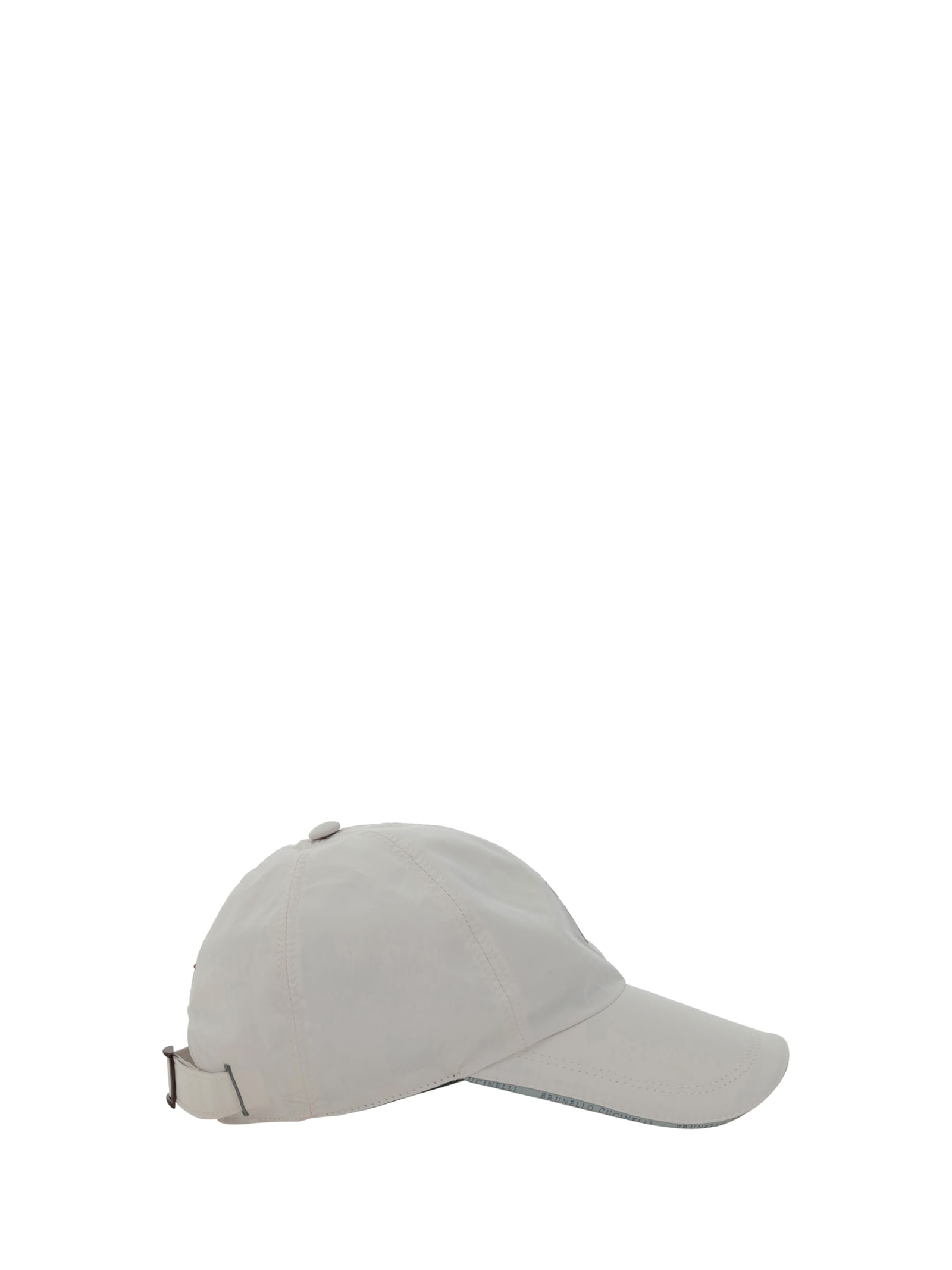 Shop Brunello Cucinelli Baseball Hat In Avorio+grigio Medio