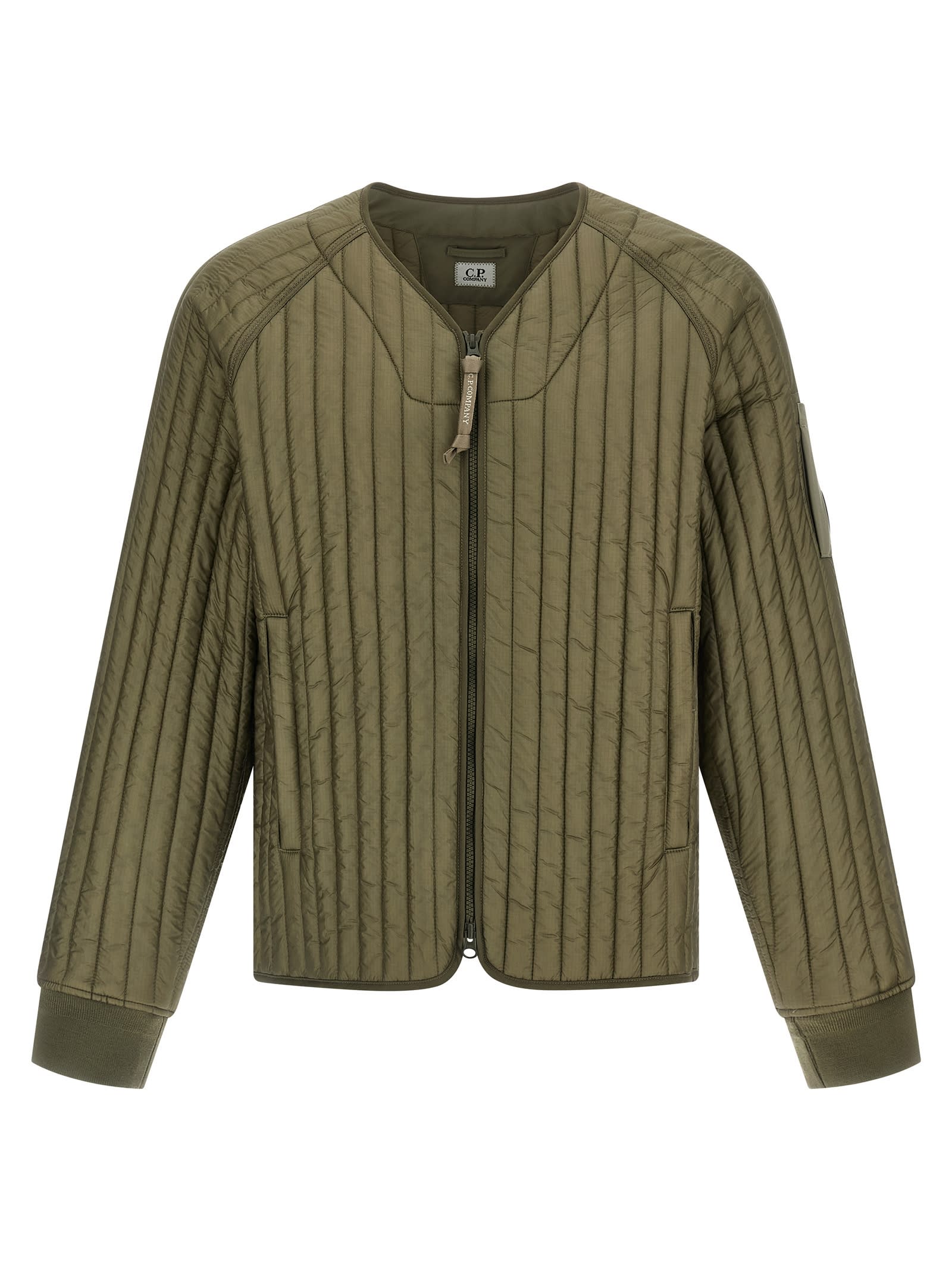 C.p. Company C. P. Company Ribbed Down Jacket In Green
