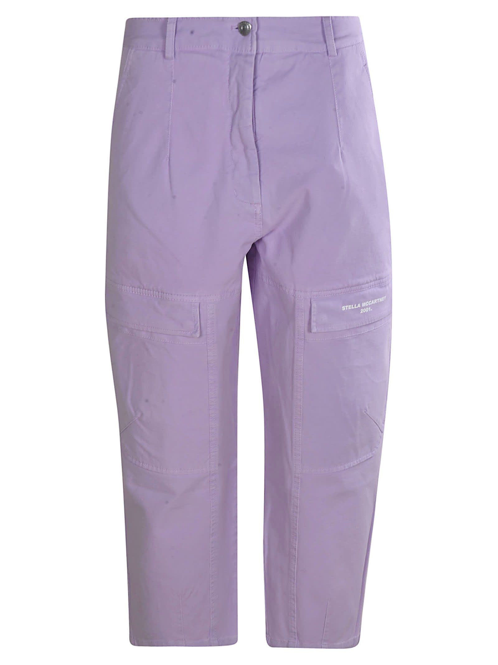 Stella Mccartney Cropped Straight-leg Trousers In Lilac