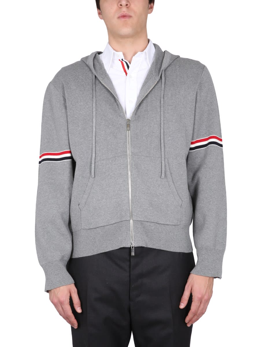 Thom Browne Men's Hoodie In Grey