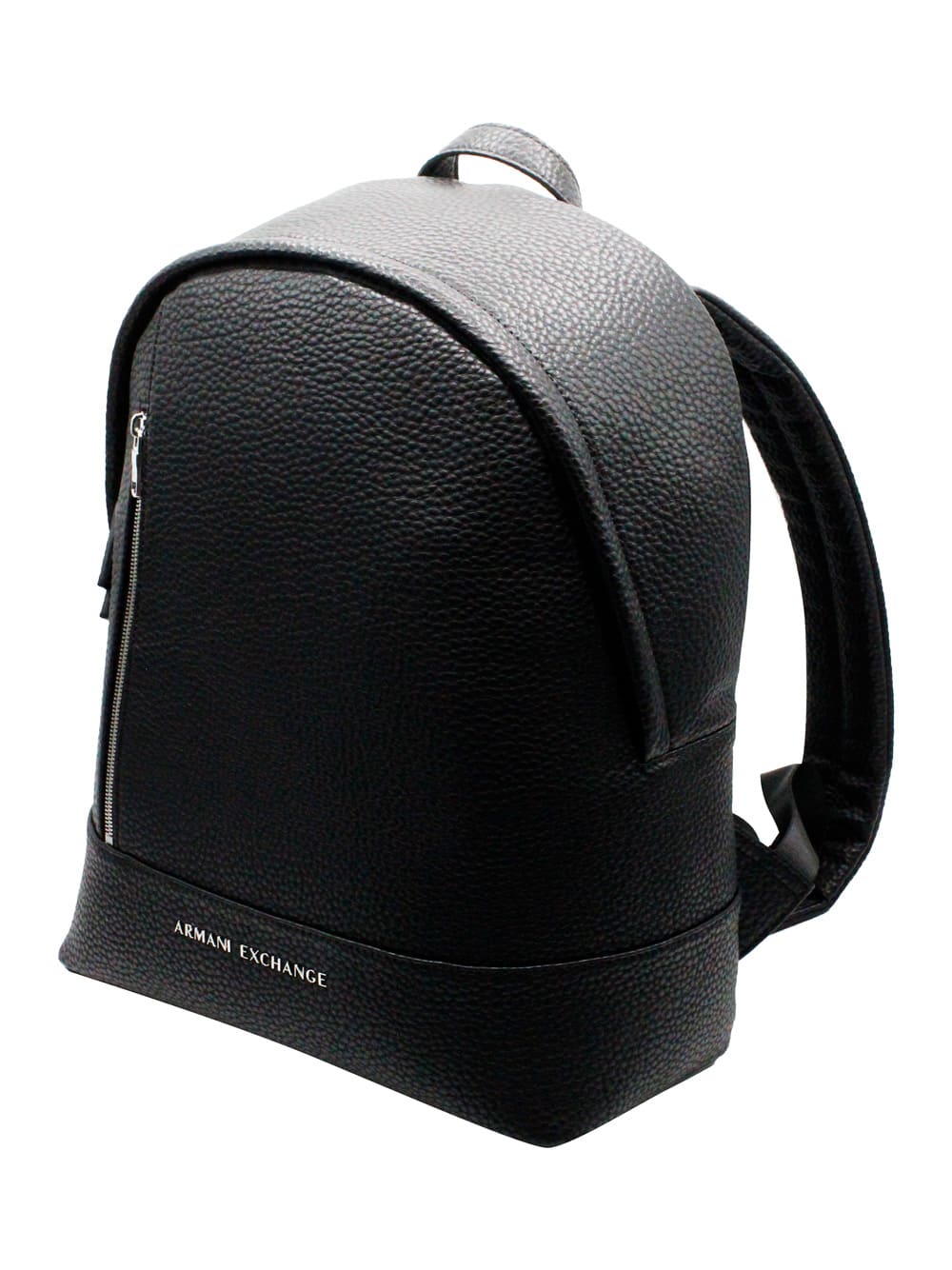 Armani Collezioni Backpack In Very Soft Soft Grain Eco-leather With Logo On The Front. Adjustable Shoulder Straps. Mea In Black