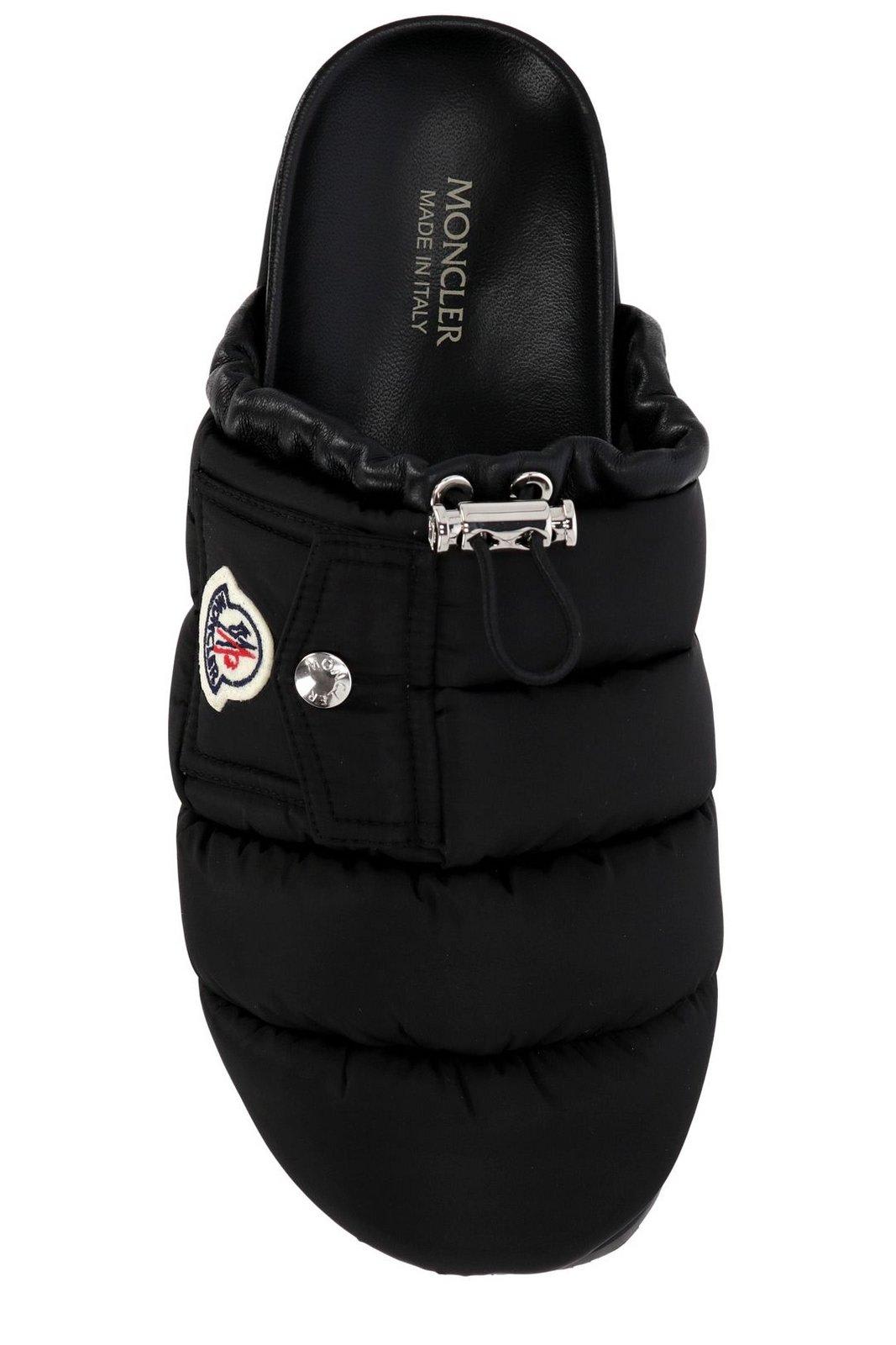 MONCLER LOGO PATCH PADDED SLIPPERS