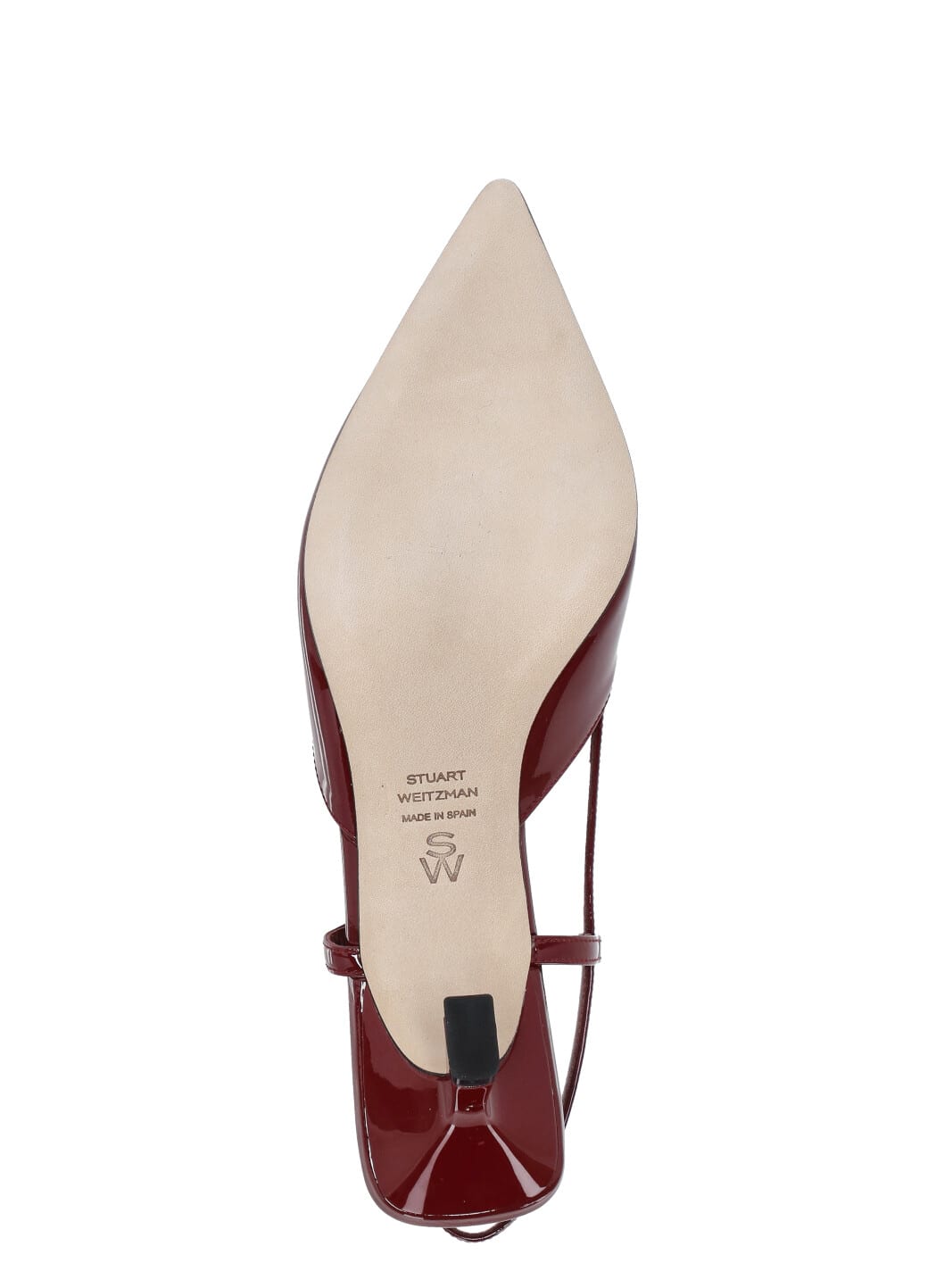 Stuart Weitzman Vinnie 50 Patent Leather Slingback Pumps In Burgundy