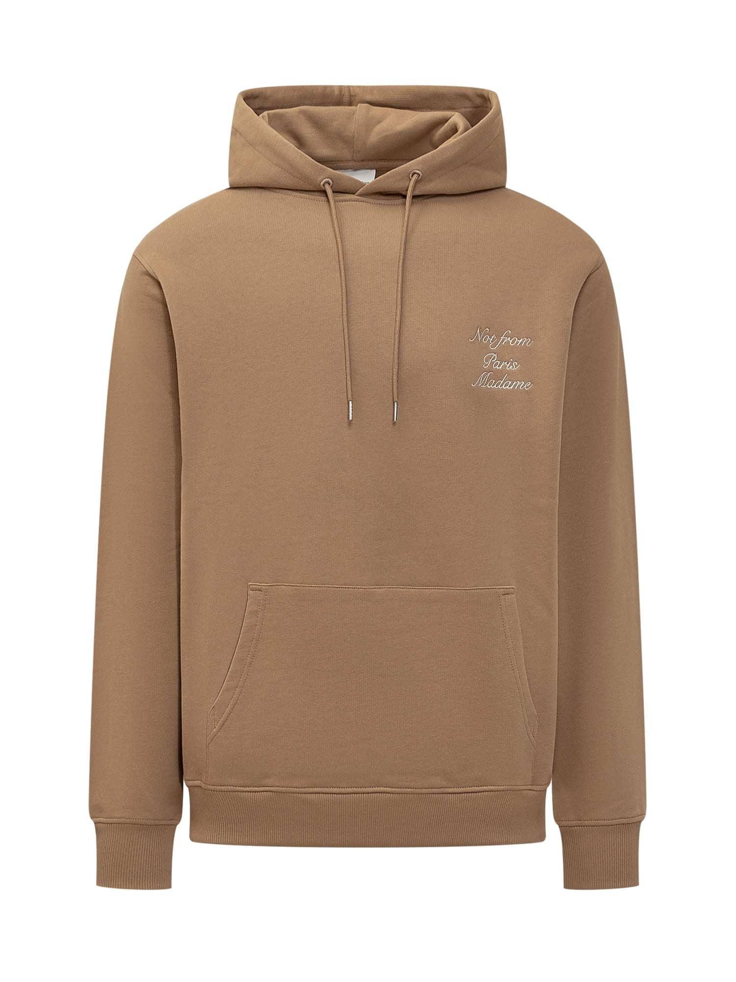 Shop Drôle De Monsieur Hoodie With Logo In Ice Brown