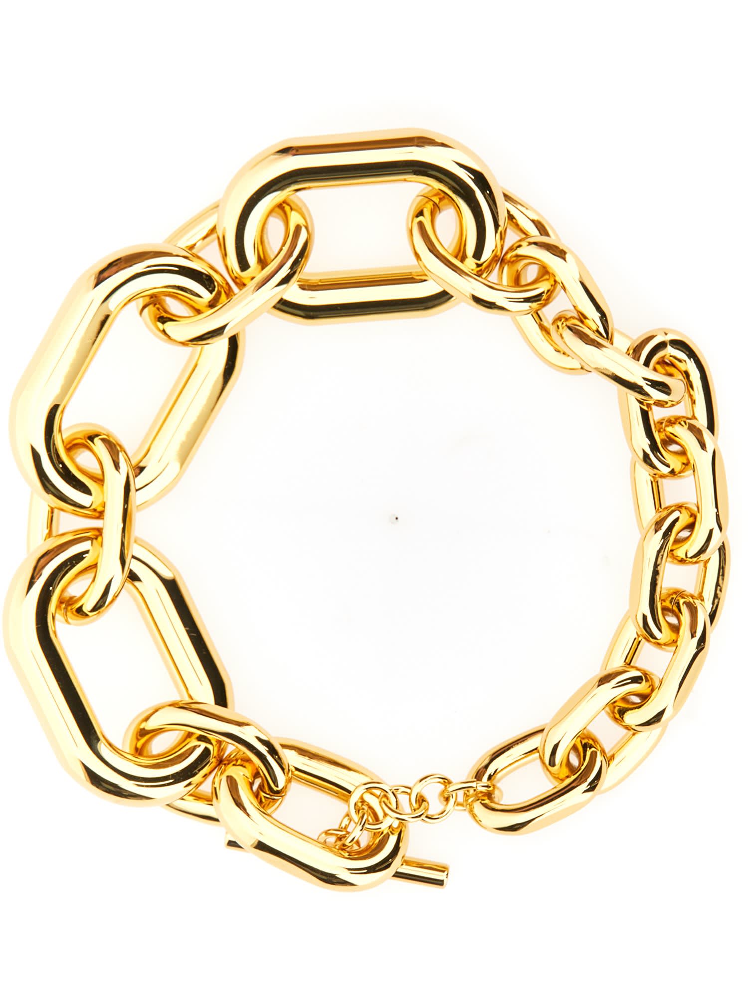 Shop Paco Rabanne Xi Link Necklace In Gold
