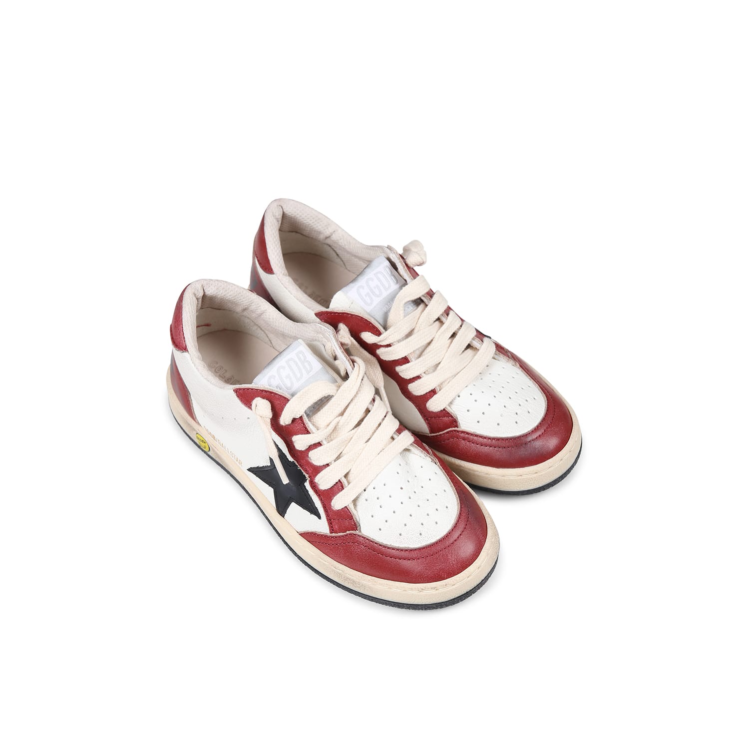Shop Golden Goose Red Sneakers For Kids