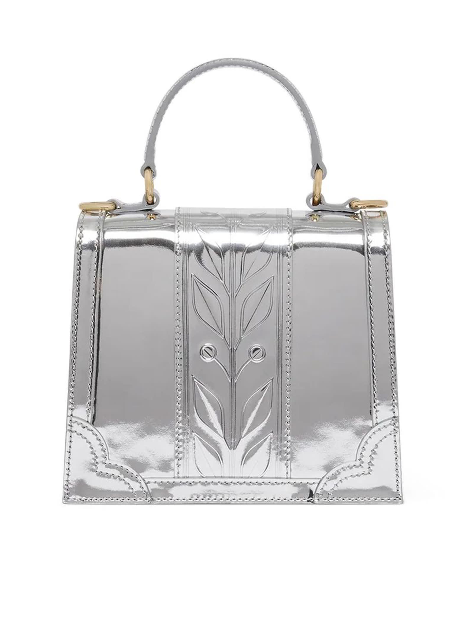 Shop Casablanca Silver Mini Jeanne Bag