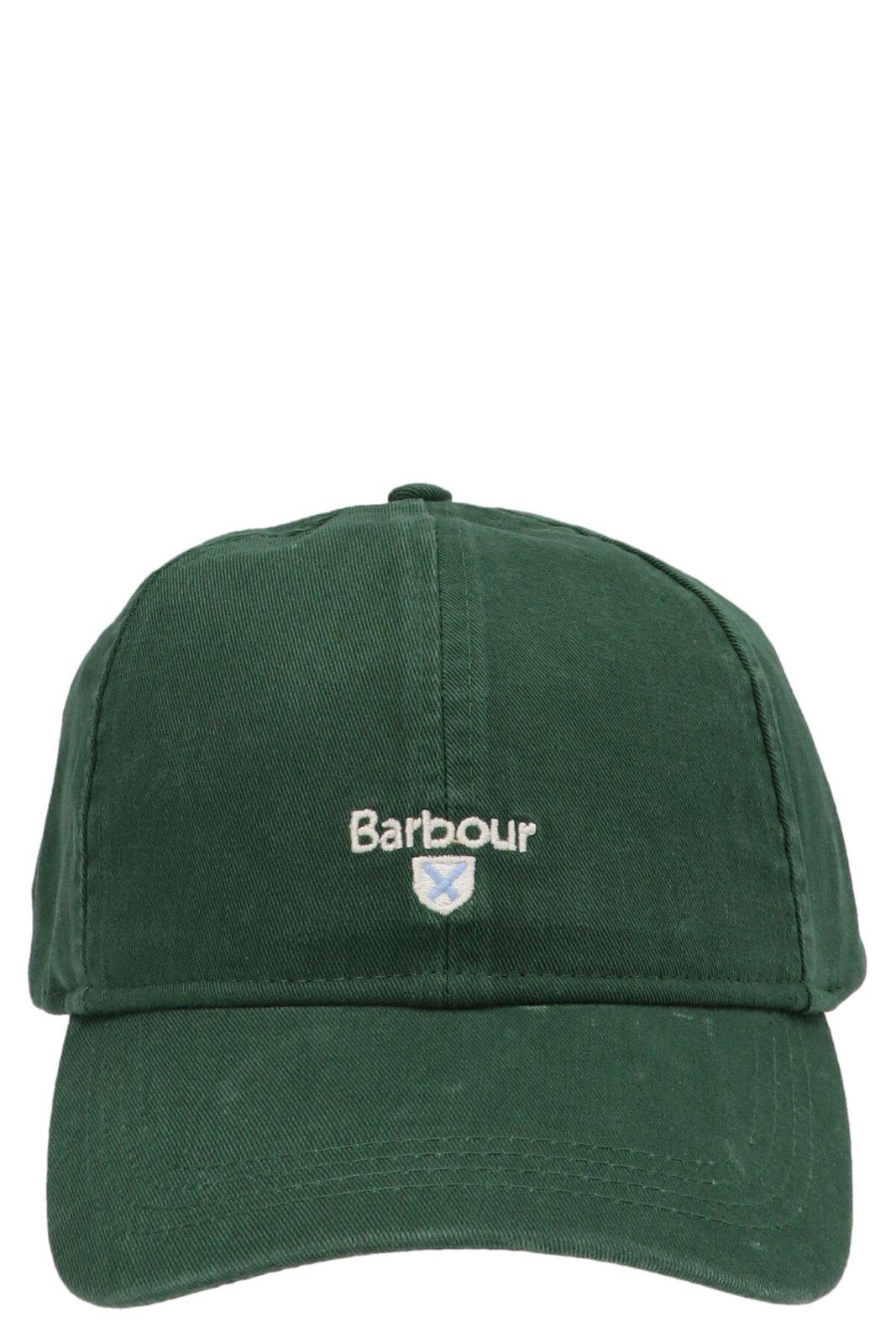 Shop Barbour Logo Embroidered Baseball Cap In Racing Green