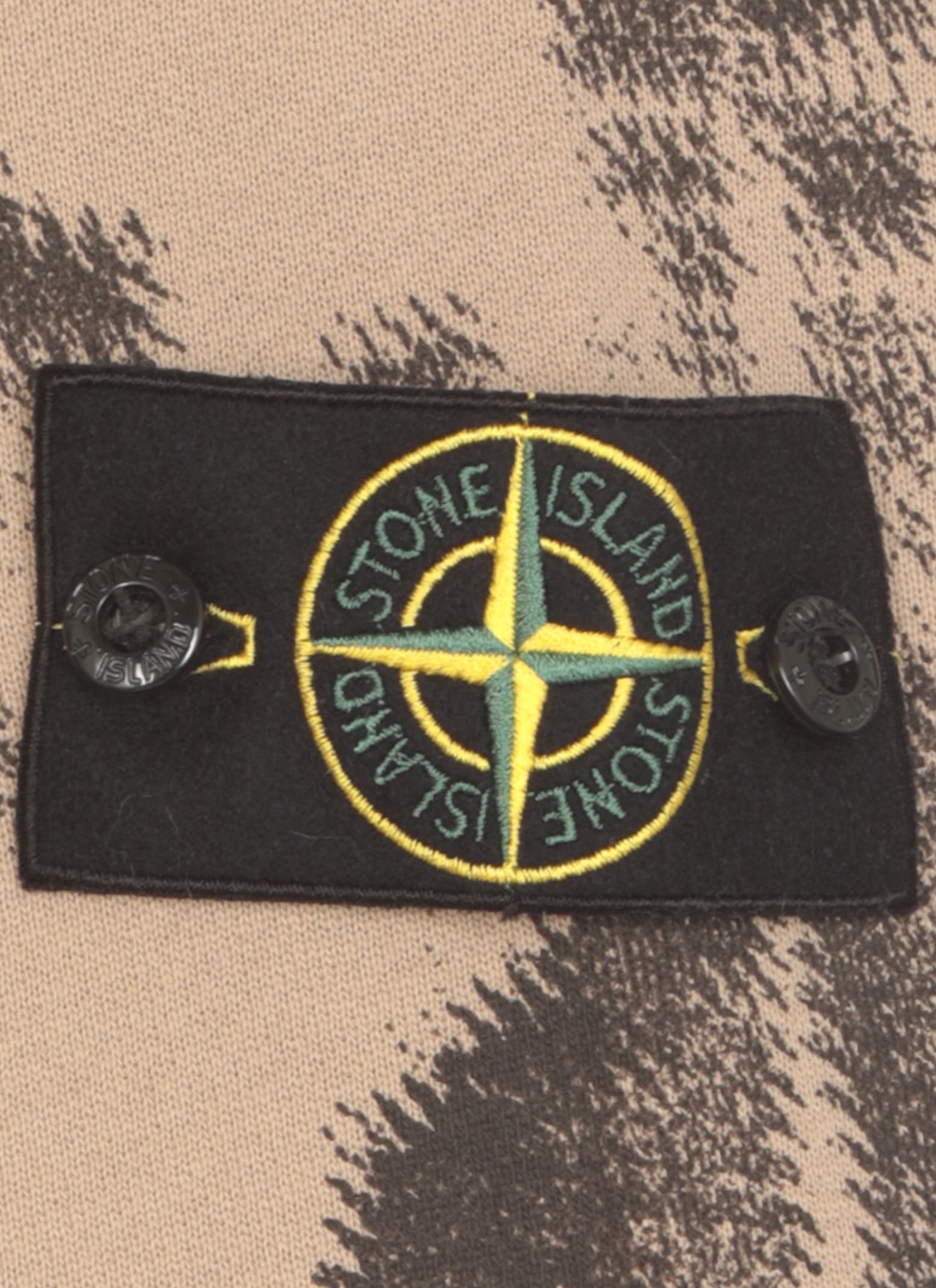 Shop Stone Island Sweatshirt With Logo In Beige