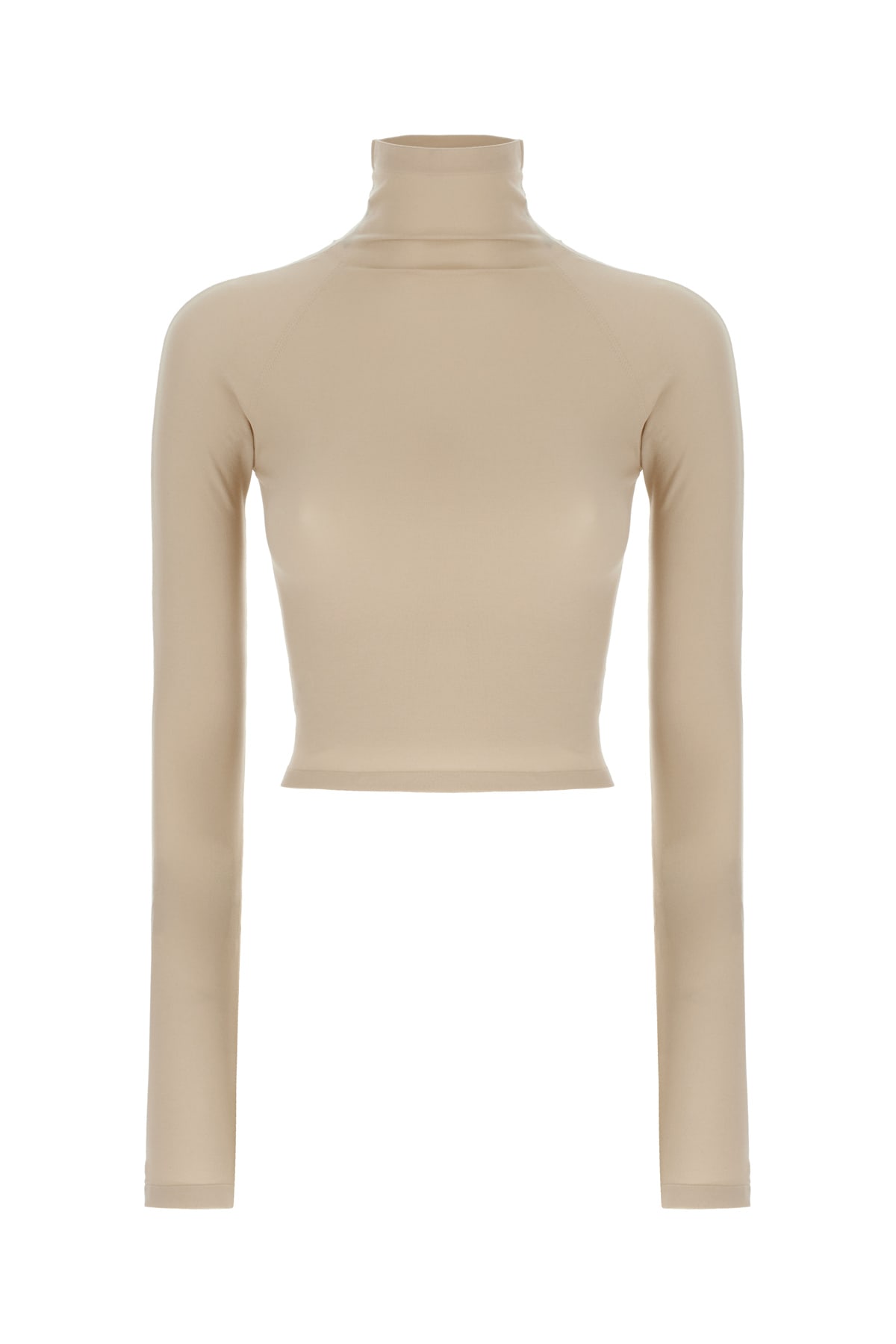 Alaïa Cappuccino Stretch Nylon Top In Neutral