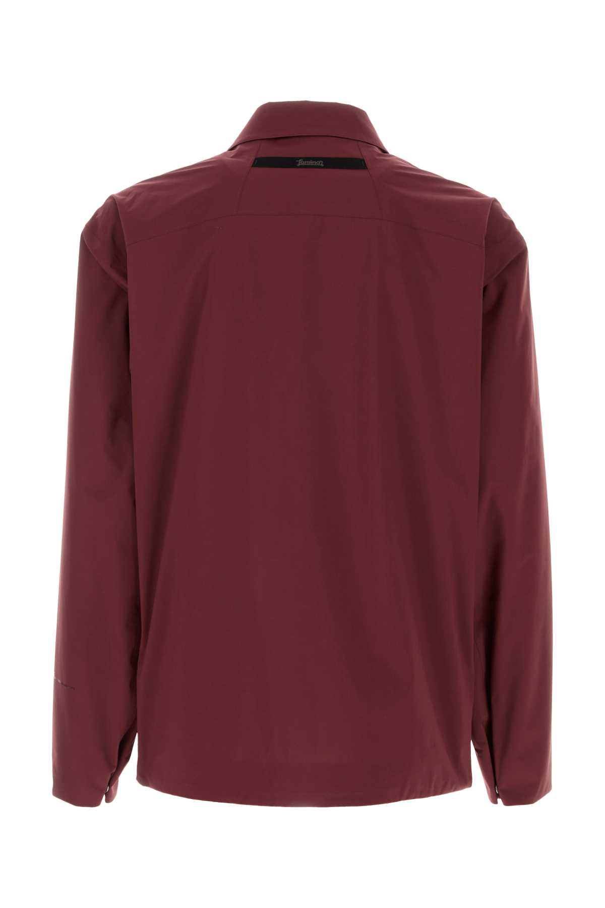 Herno Indstopped Laminar Overshirt In Bordeaux