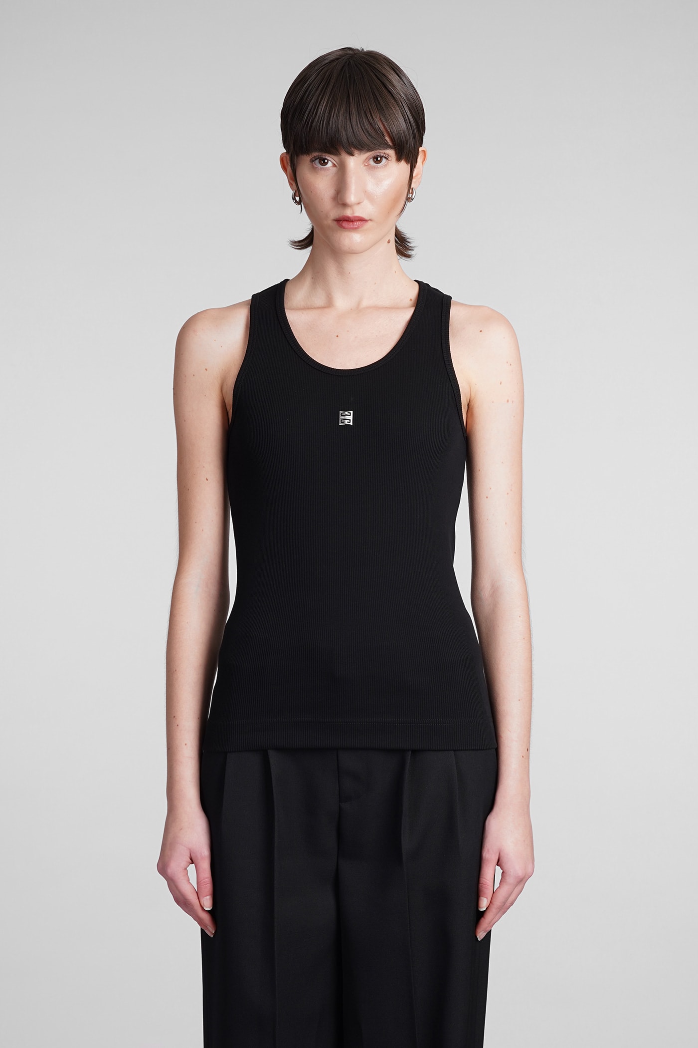 Givenchy Tank Top In Black Cotton