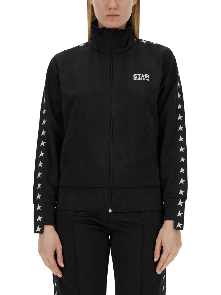 Shop Golden Goose Denise Track Jacket In Black