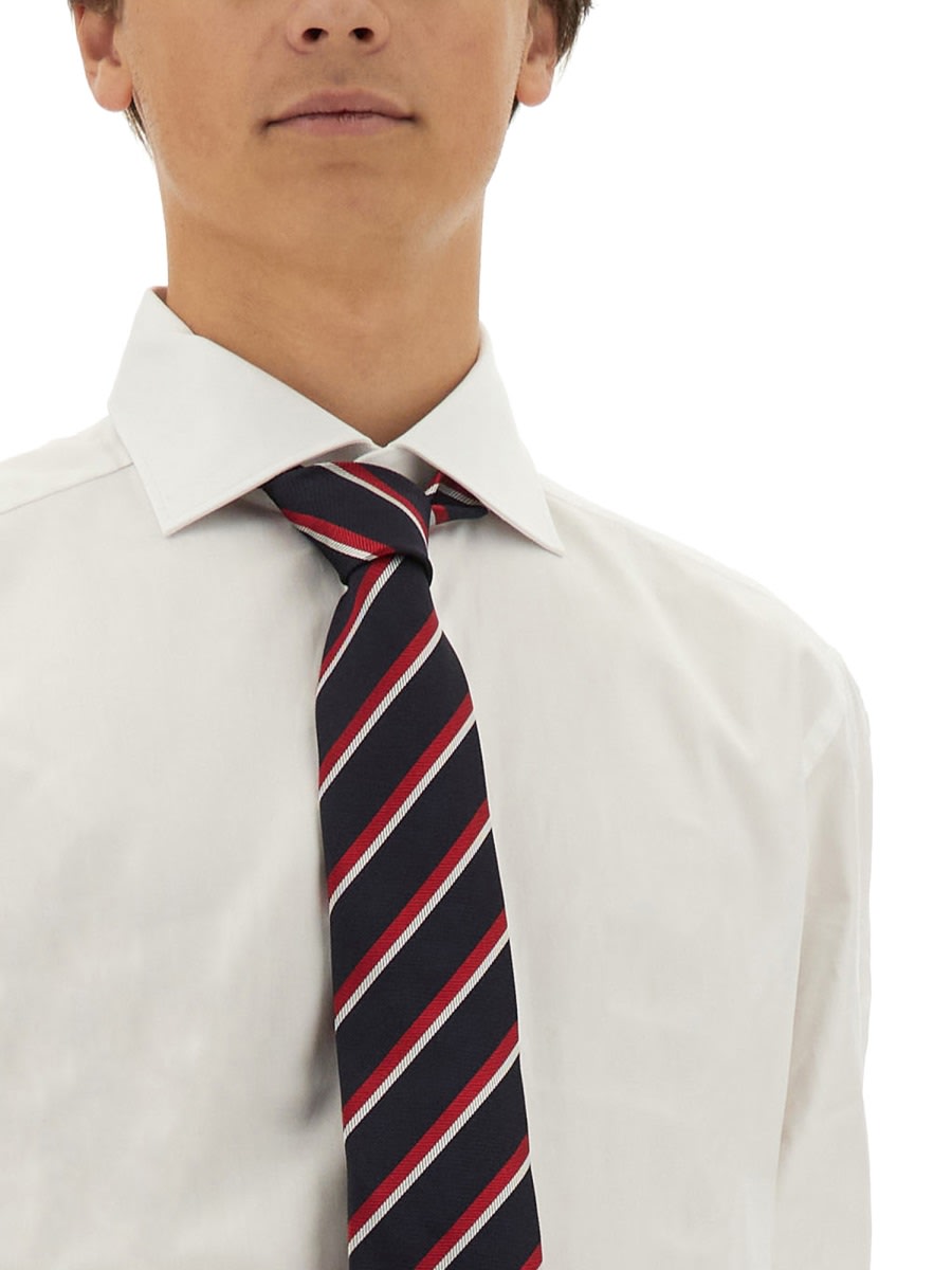 Shop Zegna Cotton Shirt In White