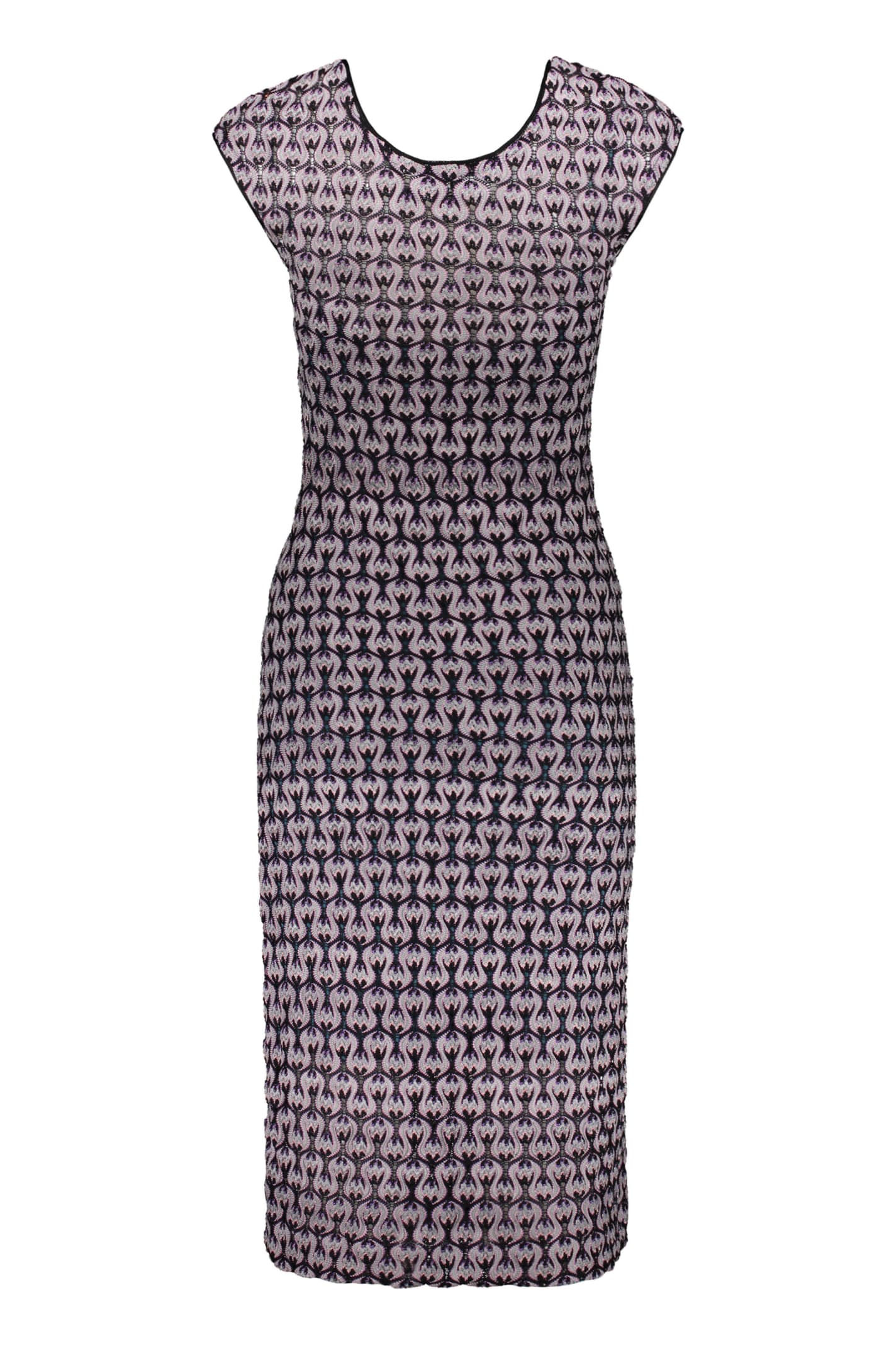 Shop Missoni Knitted Dress In Multicolor