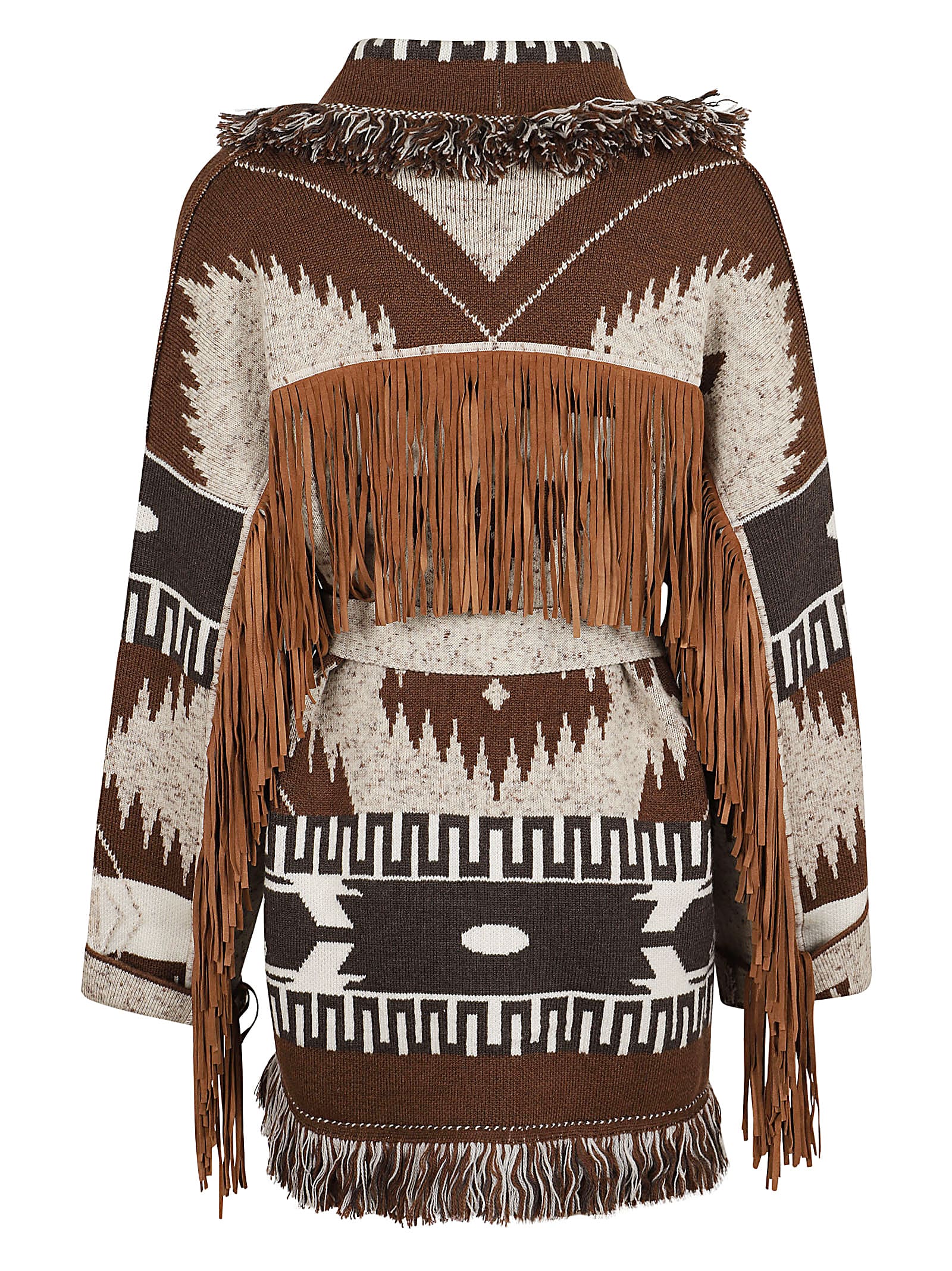 Shop Alanui Dreamscape Icon Cardigan In I Dune Dakar