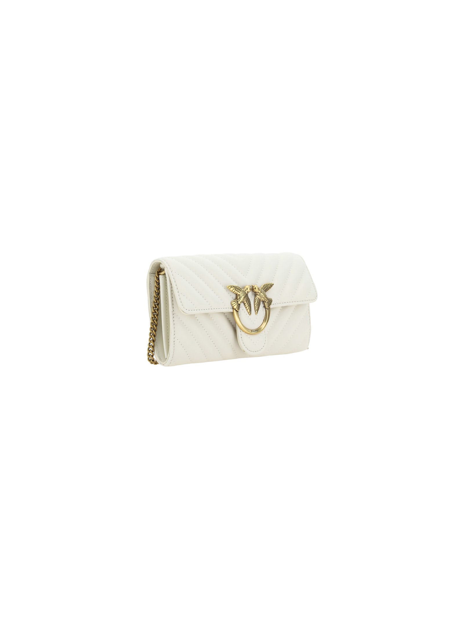 Pinko Love Bag One Wallet Chevron Mini Bag In White