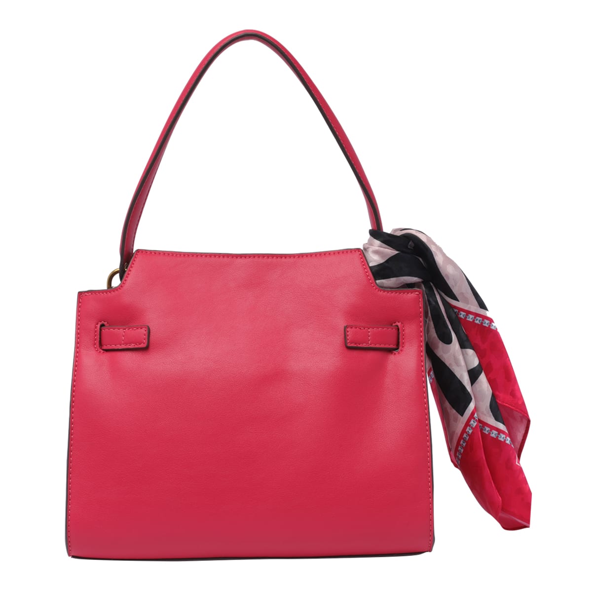 Shop Liu •jo Medium Logo Shoulder Bag In Fuchsia