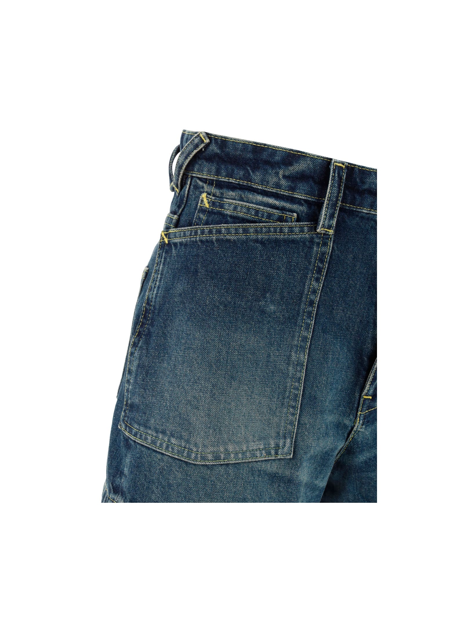 Kenzo Women Denim Shorts In Blue