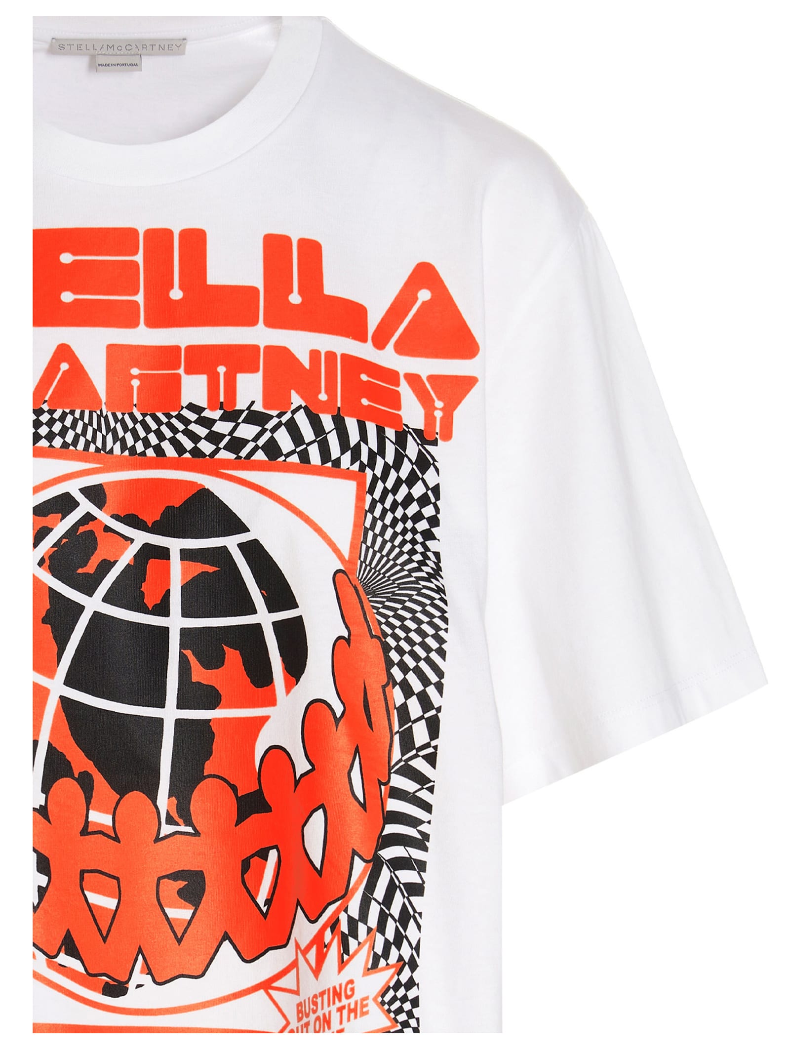 Stella Mccartney Rave Tee T-shirt White And Orange | ModeSens
