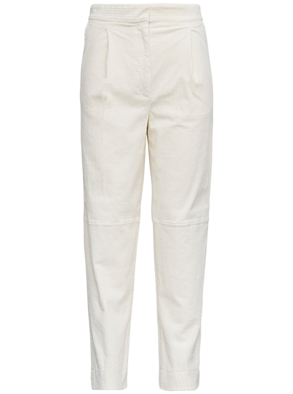 Antonelli Titano White Velvet Trousers