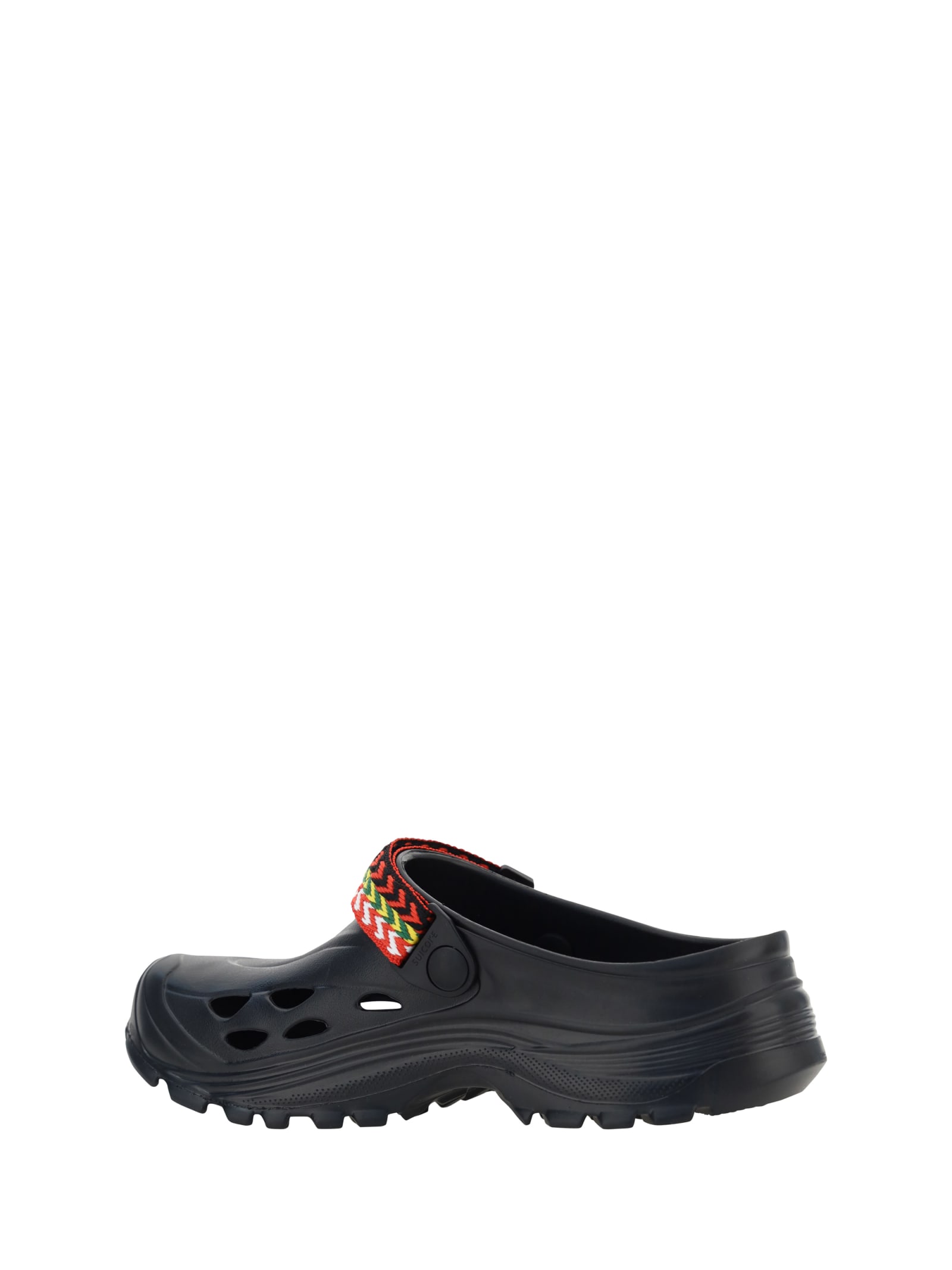 Shop Lanvin Mok Curb Clogs Sandals In Black