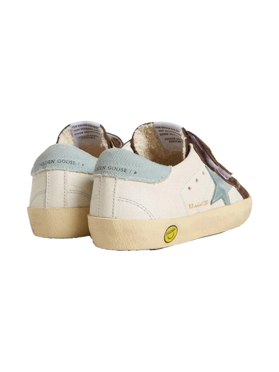Golden Goose Brown/oth Kids' Old School Leather Low-top Trainers Eur 20 / 4 Uk In Multi
