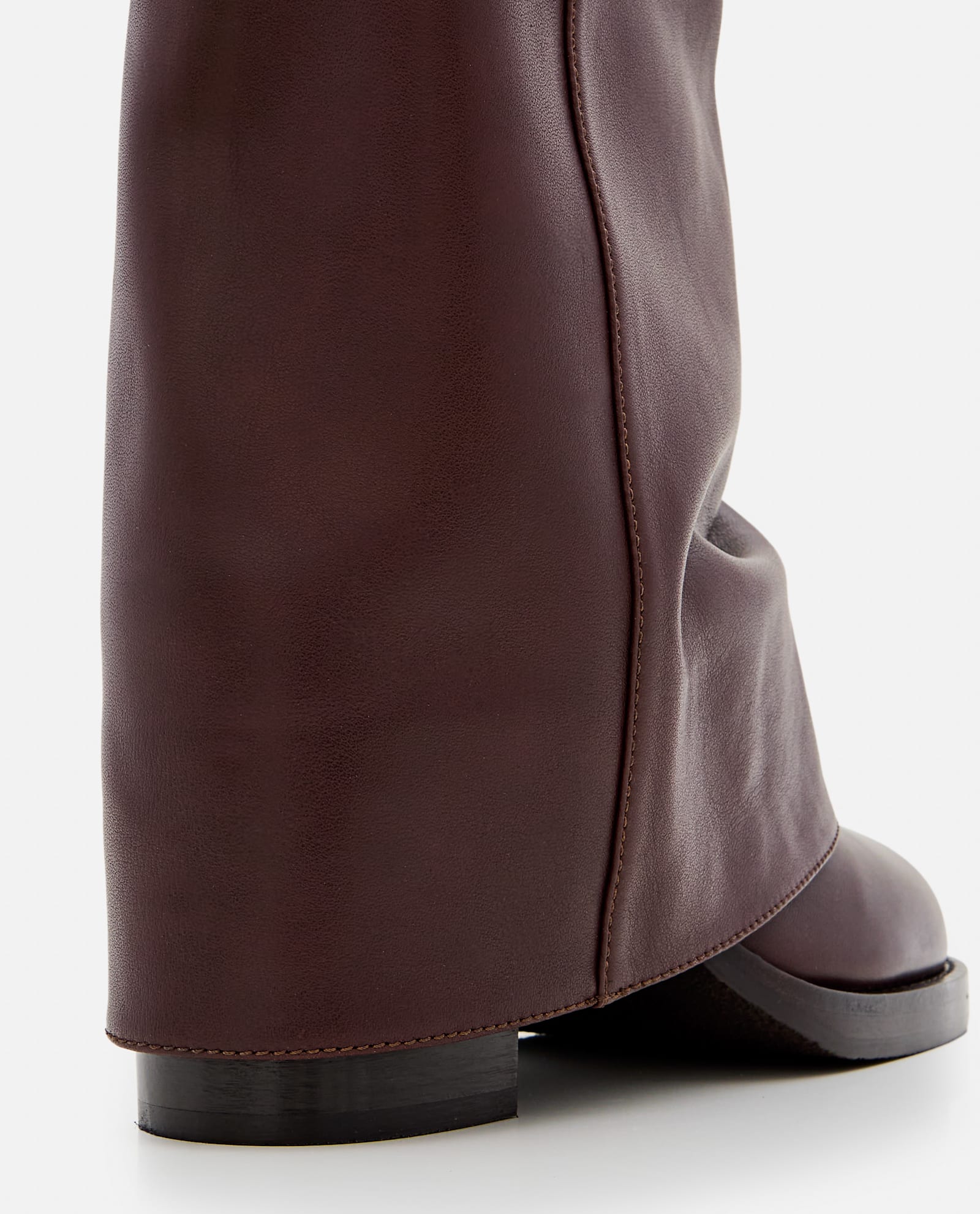 Shop Paris Texas Alexandra Midcalf Leather Boot In Brown