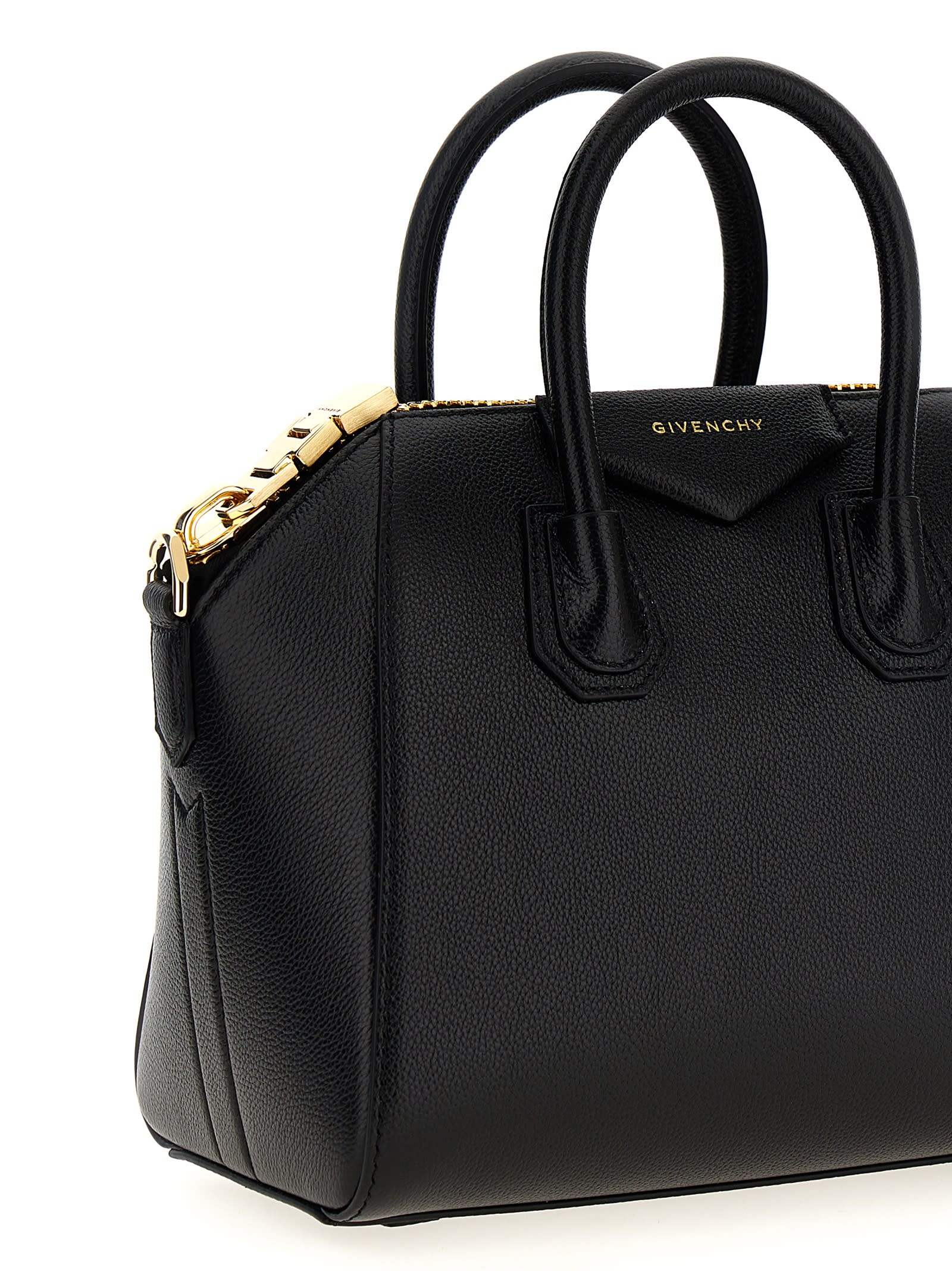 Shop Givenchy Antigona Mini Handbag In Black