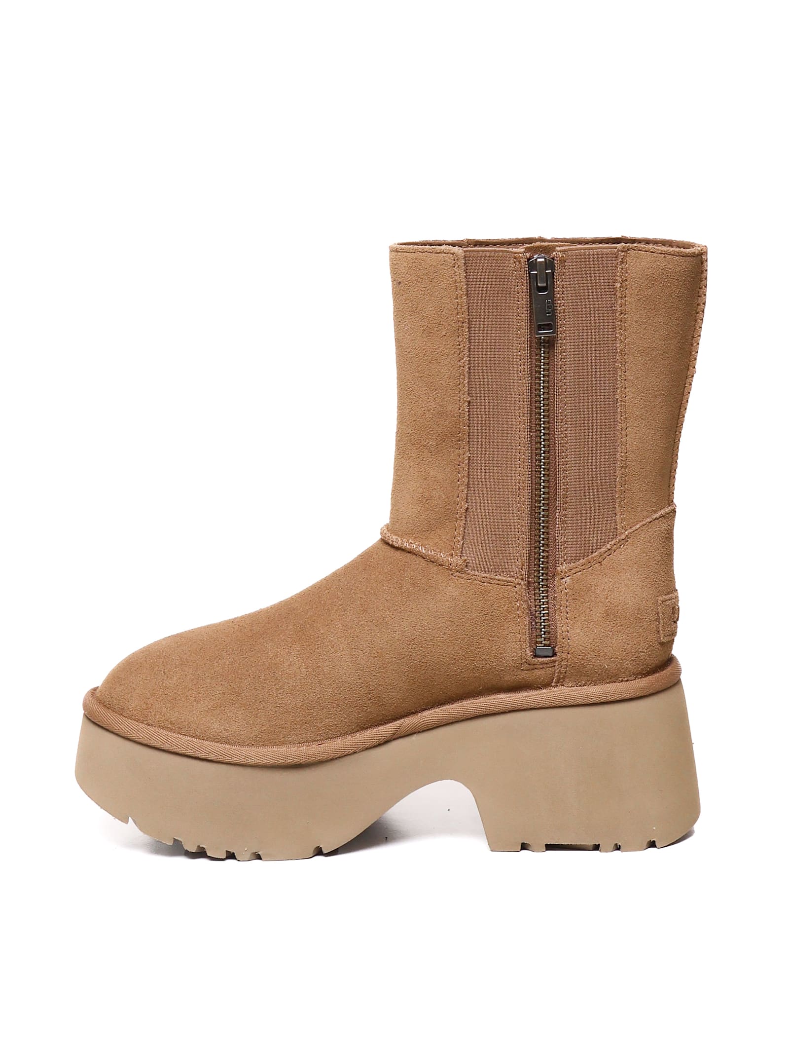 Ugg Twin Seam New Heights Boots In Suede In Chestnut