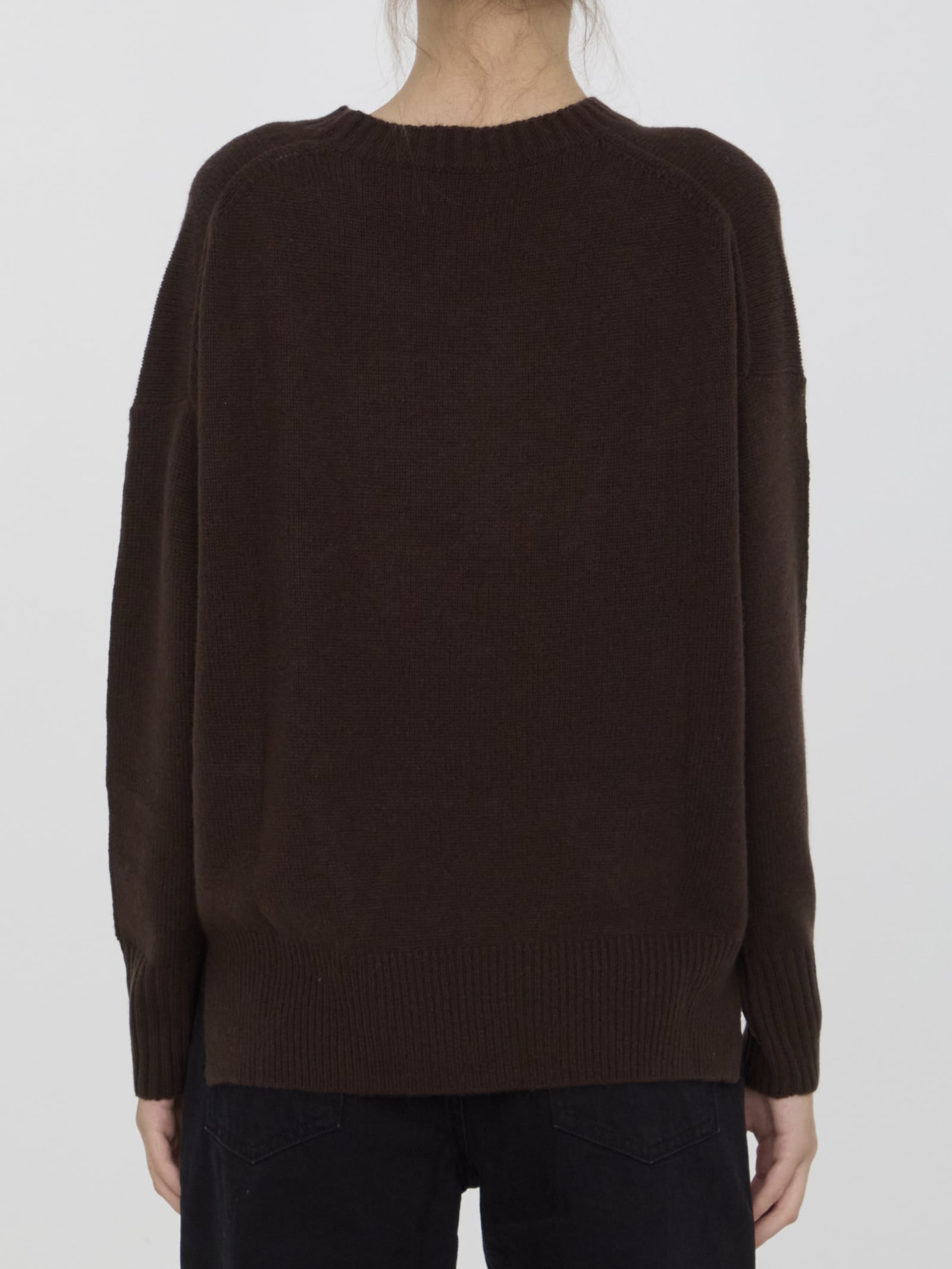 Shop Allude Cashmere Jumper In Brown