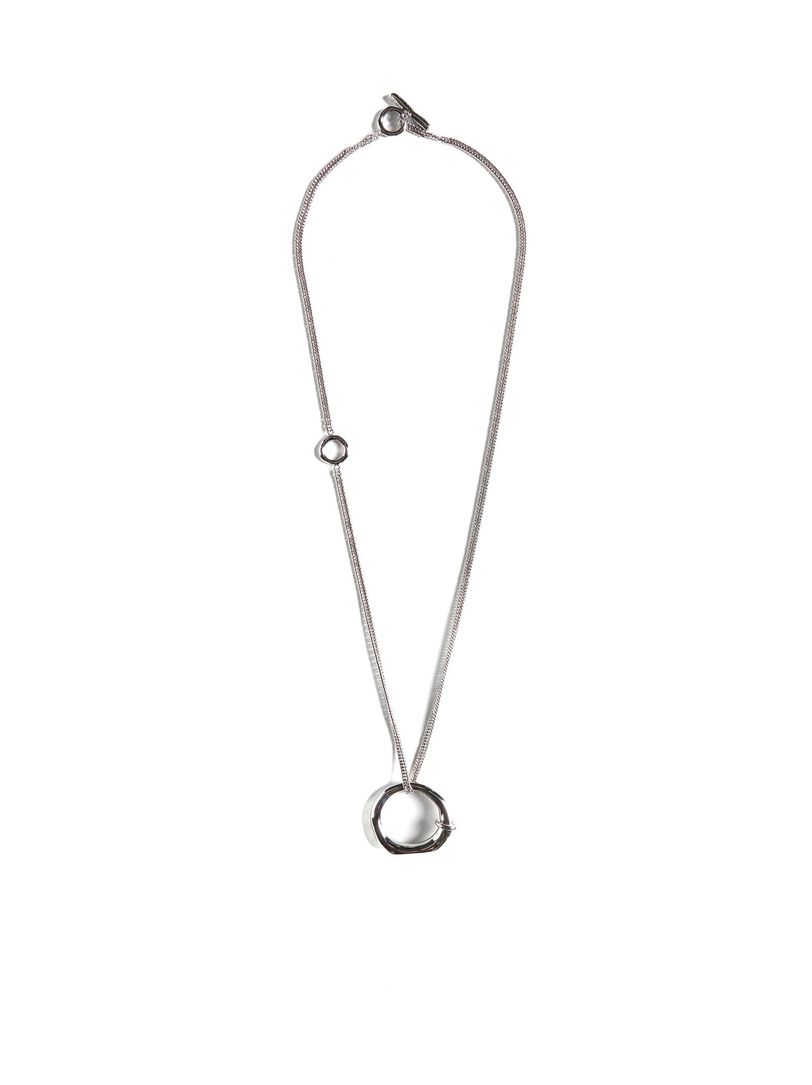 Shop Jil Sander Necklace In Silver