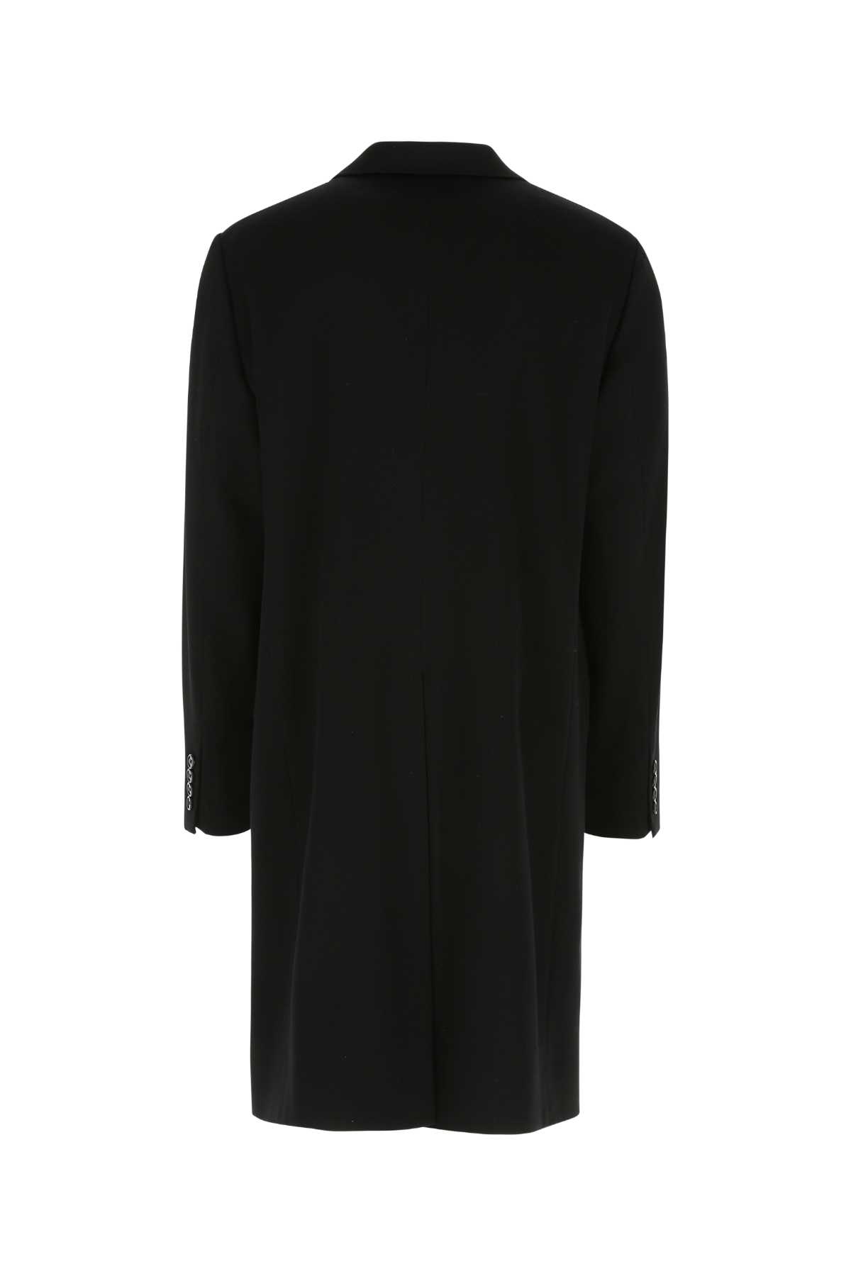 Shop Dolce & Gabbana Black Wool Coat In N0000