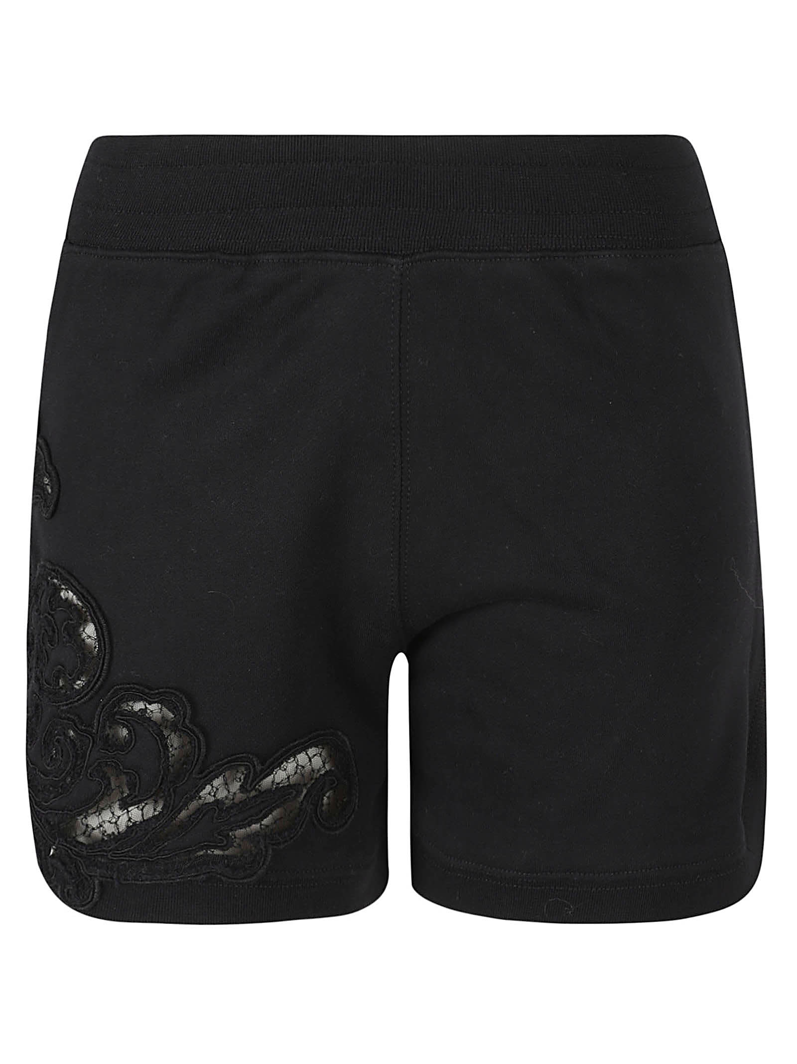 Ermanno Scervino Ribbed Waist Shorts In Black