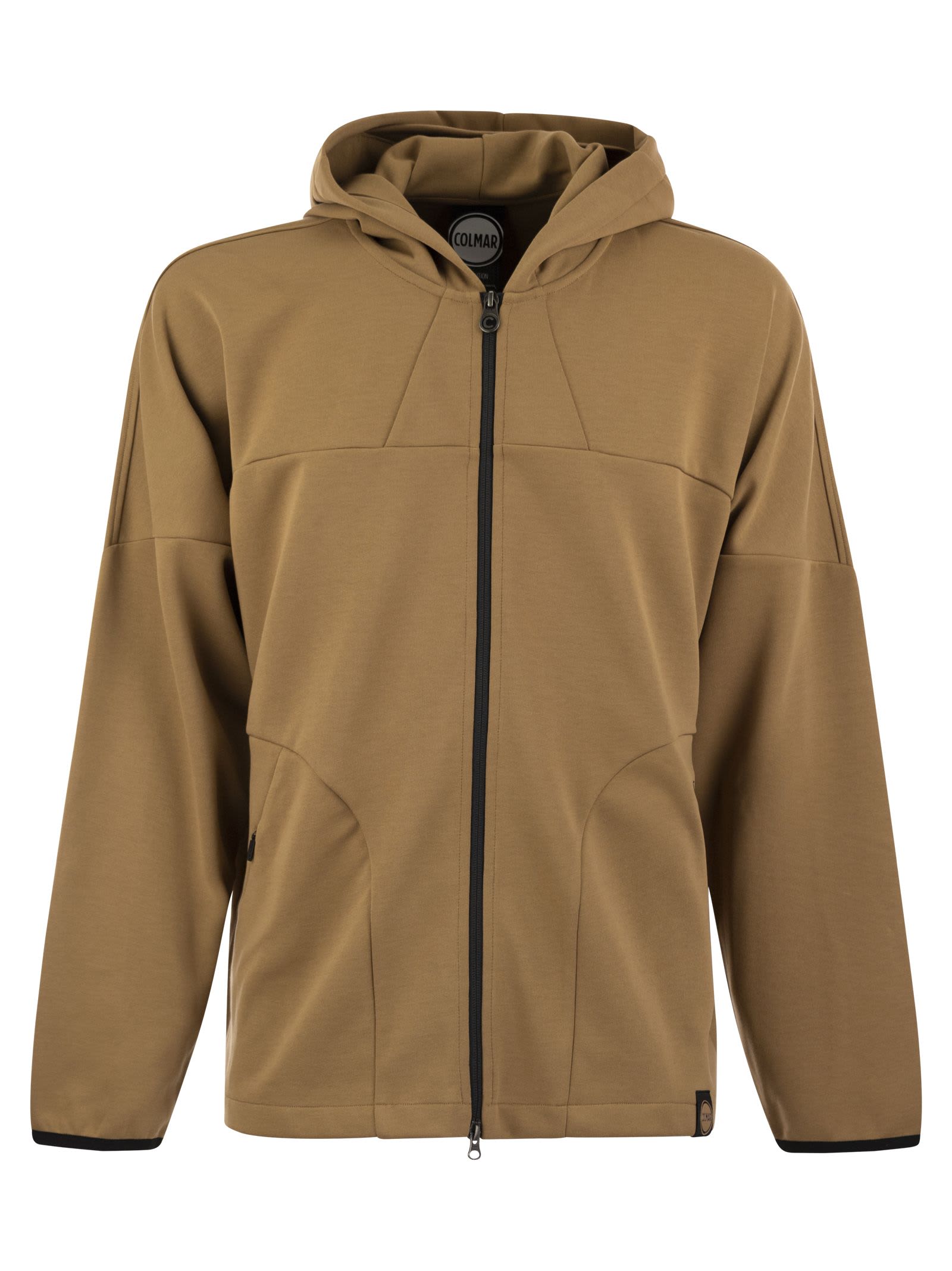 Shop Colmar Gifu - Inyerlock Sweatshirt With Zipper Pockets In Hazelnut